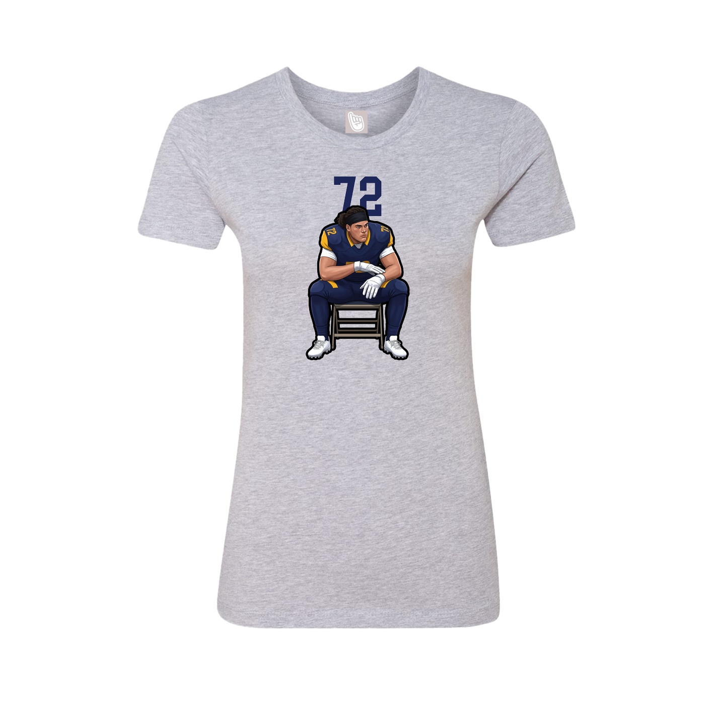 Womens Tee — Number Top in Grey