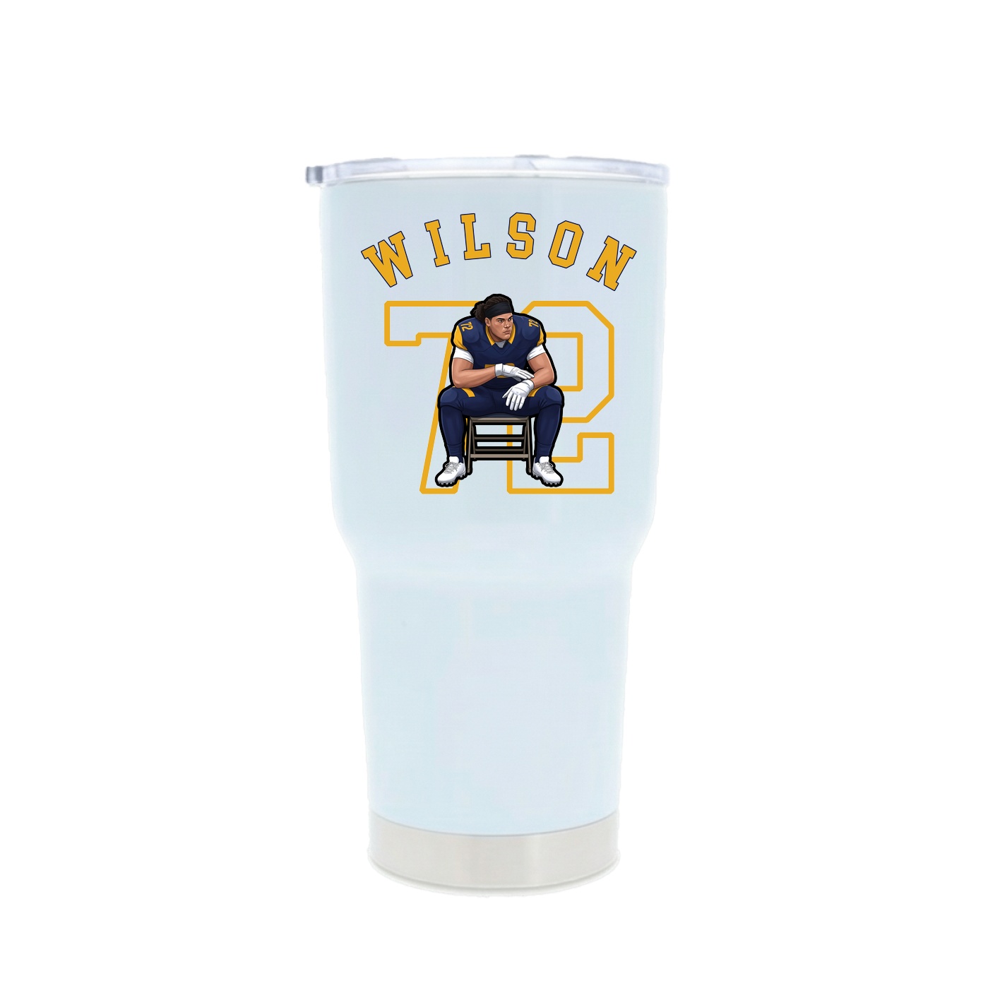 30oz Stainless Steel Tumbler — Shirsey Arch in White