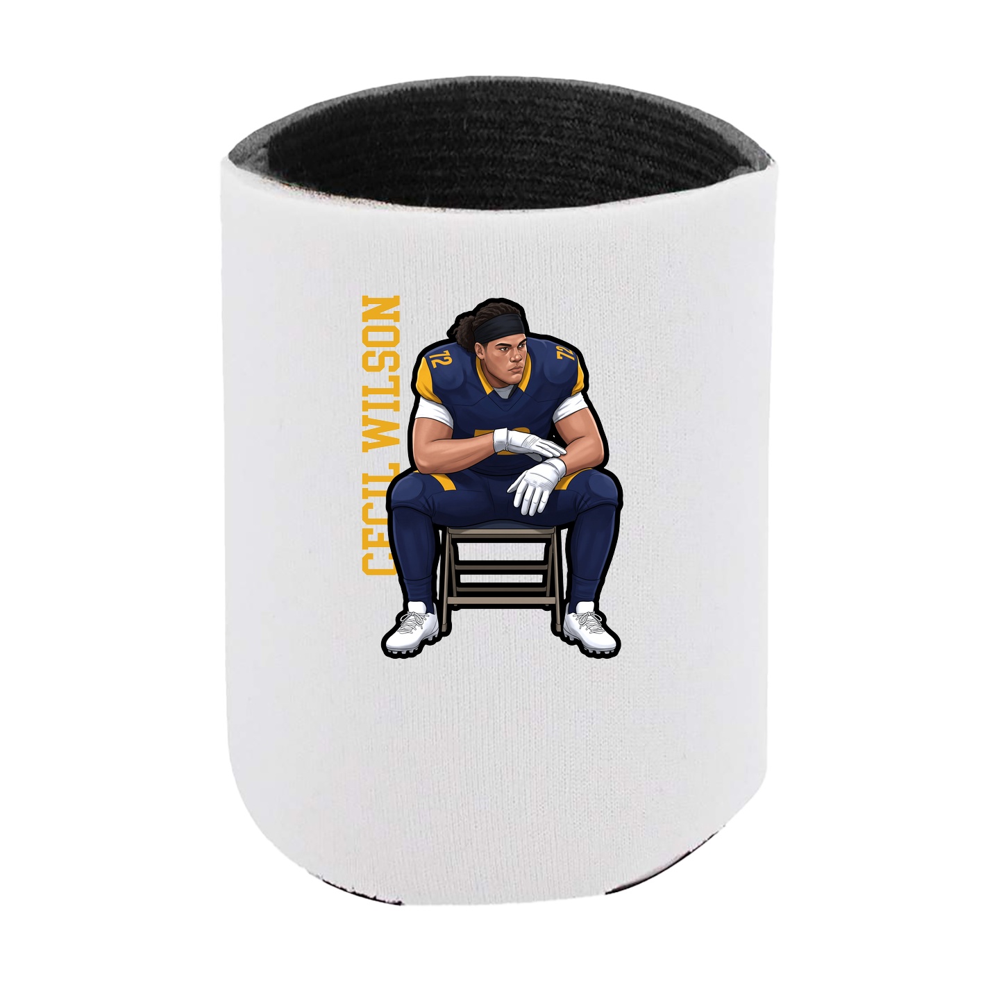 Can Holder — Name Vertical in White