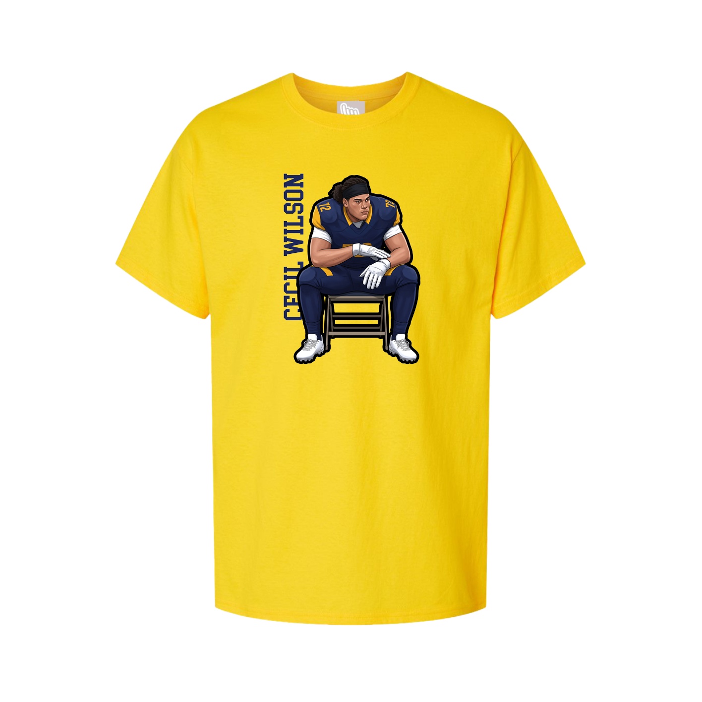 Youth Tee — Name Vertical in Gold