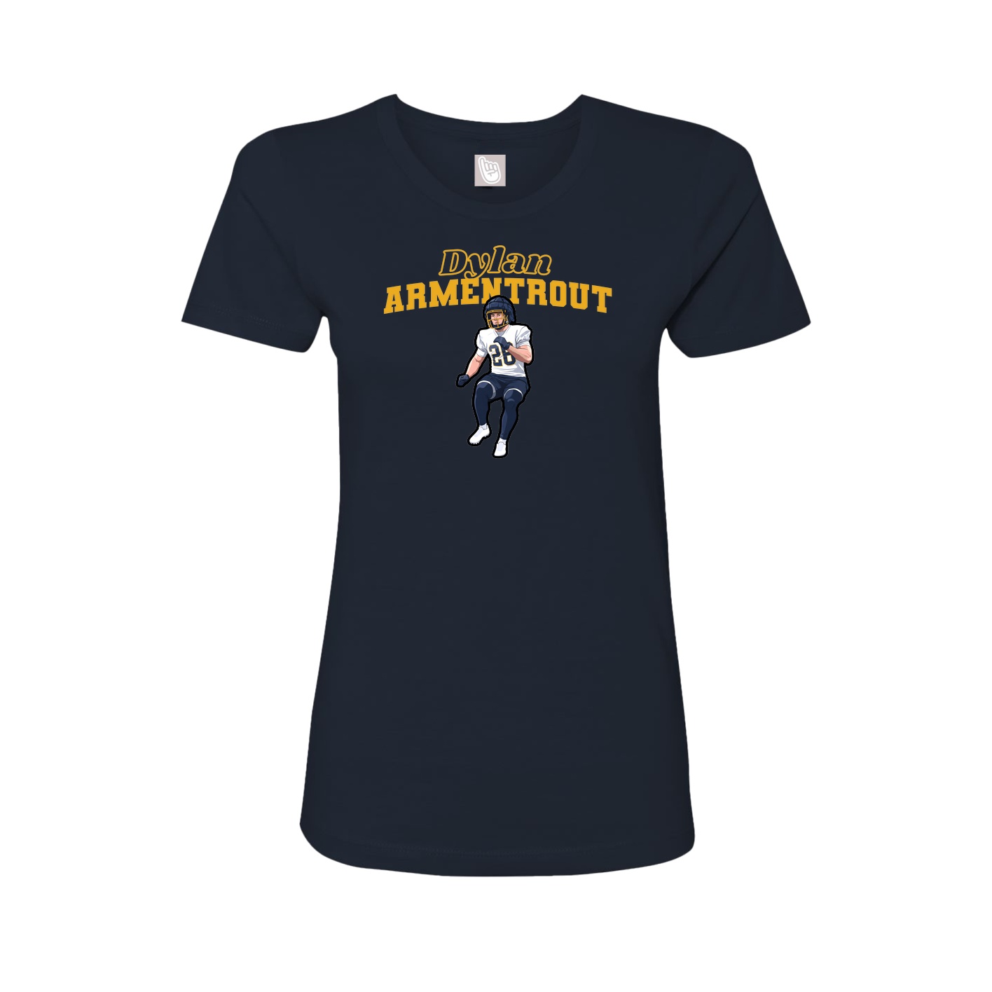 Fitted Women's Tee — Name Arch in Navy