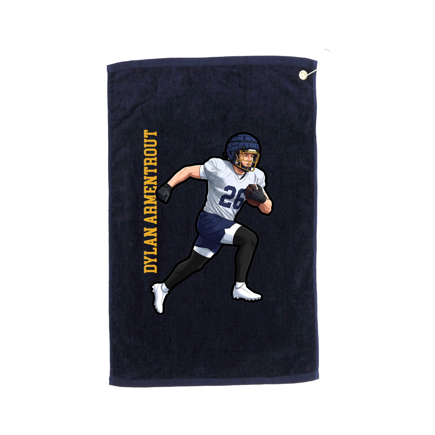 Golf Towel — Name Vertical in Navy