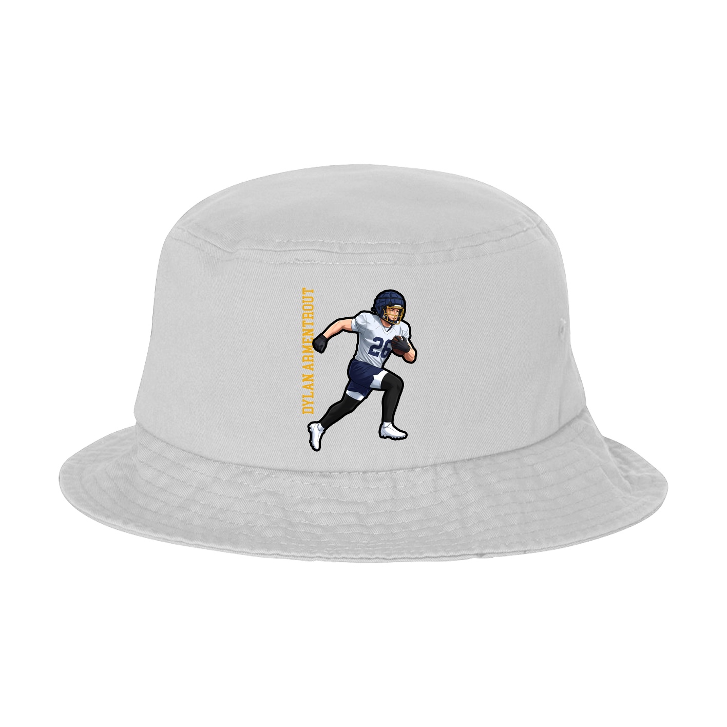Bucket Cap — Name Vertical in White