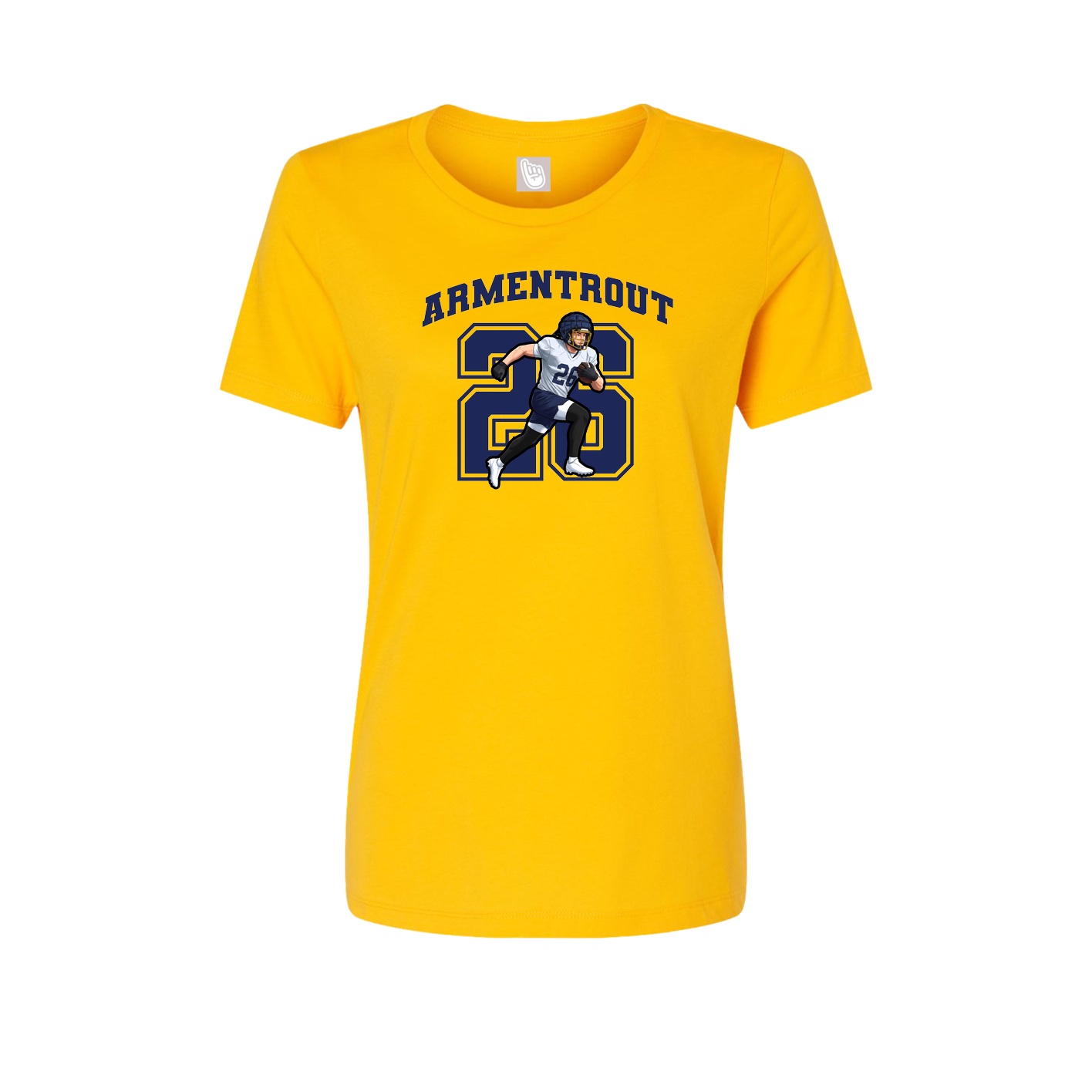 Fitted Women's Tee — Number in Gold