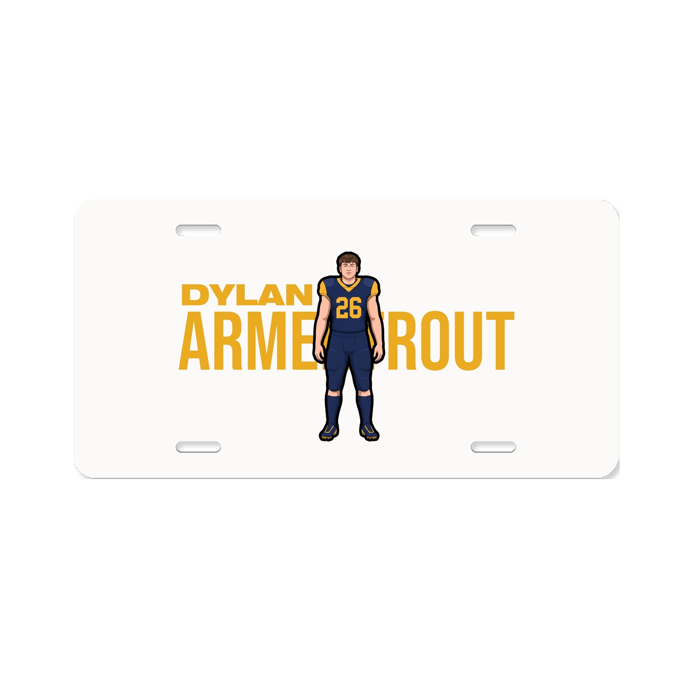 License Plate — Player Name in Classic
