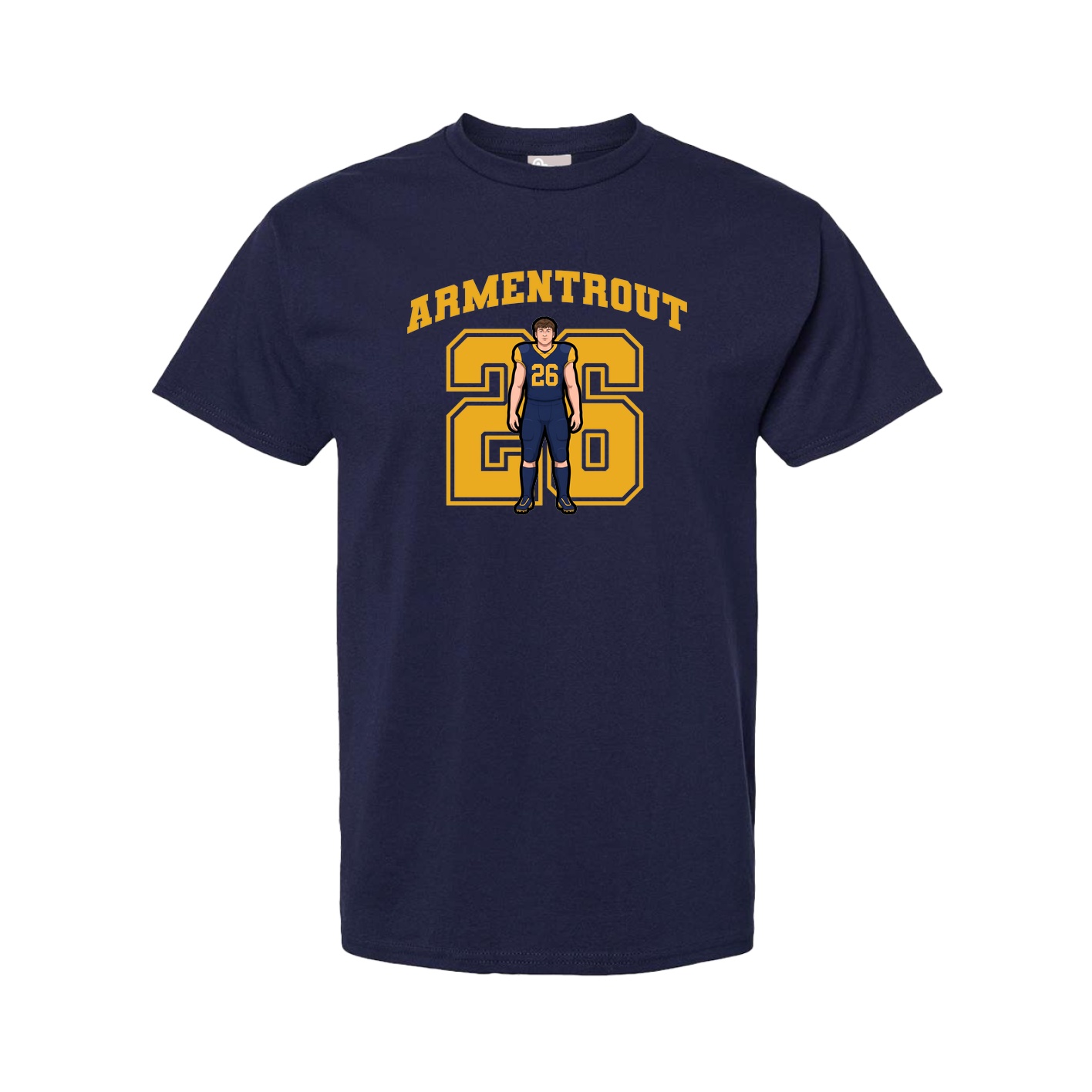 Youth Tee — Number in Navy