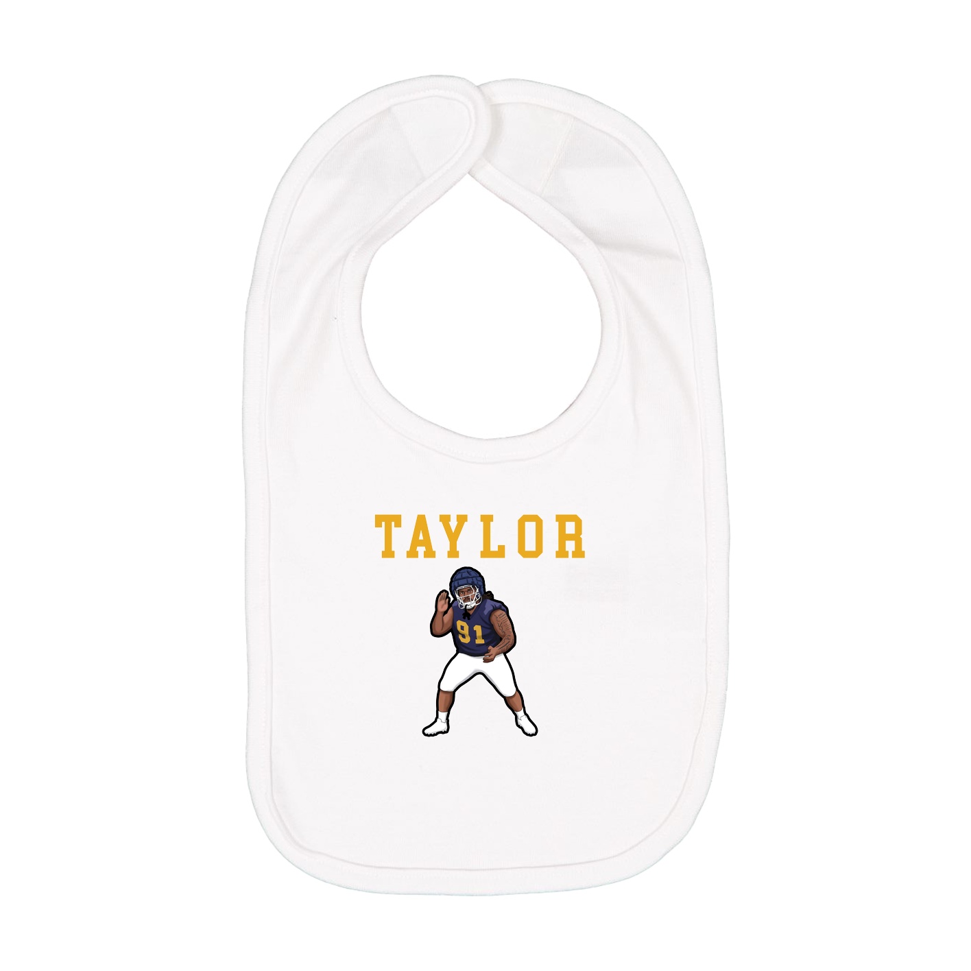 Infant Bib — Shirsey in White