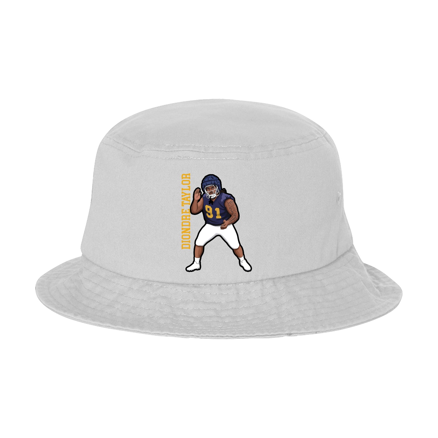 Bucket Cap — Name Vertical in White