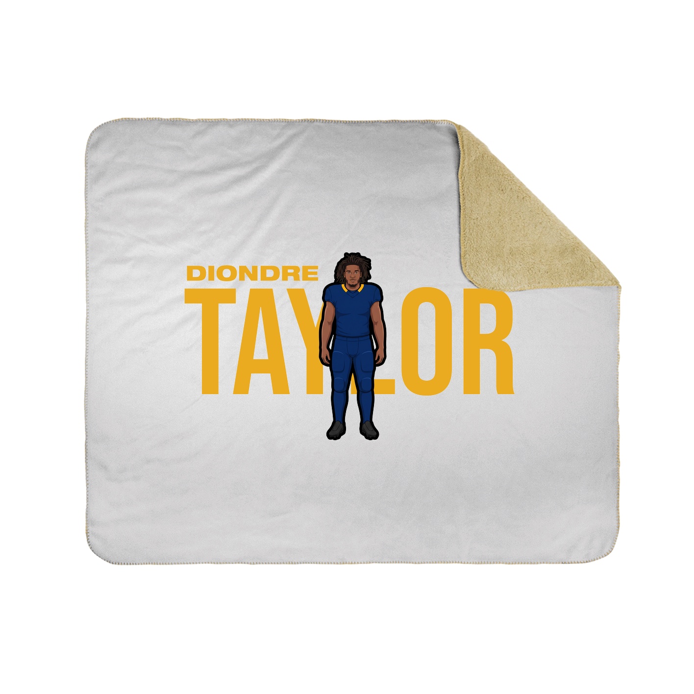 Throw Blanket — Player Name in White
