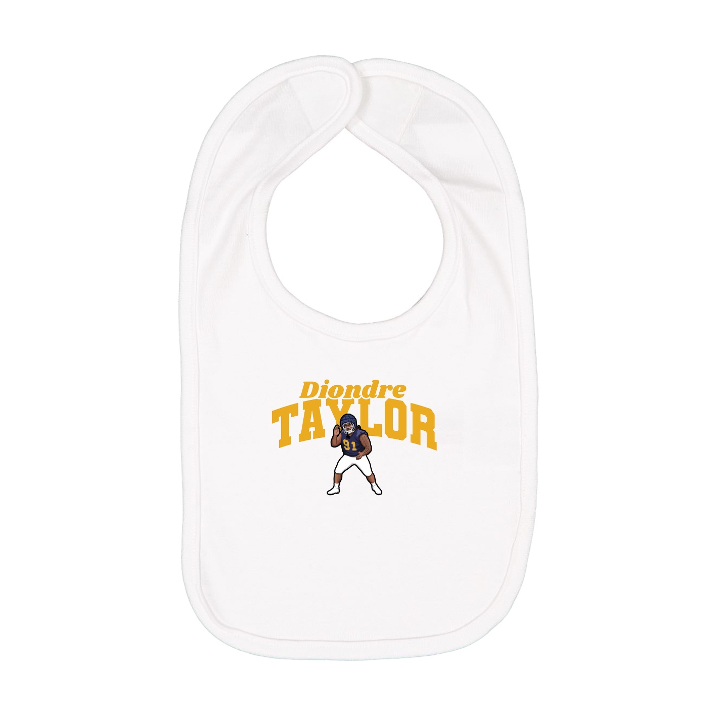 Infant Bib — Signature Arch in White