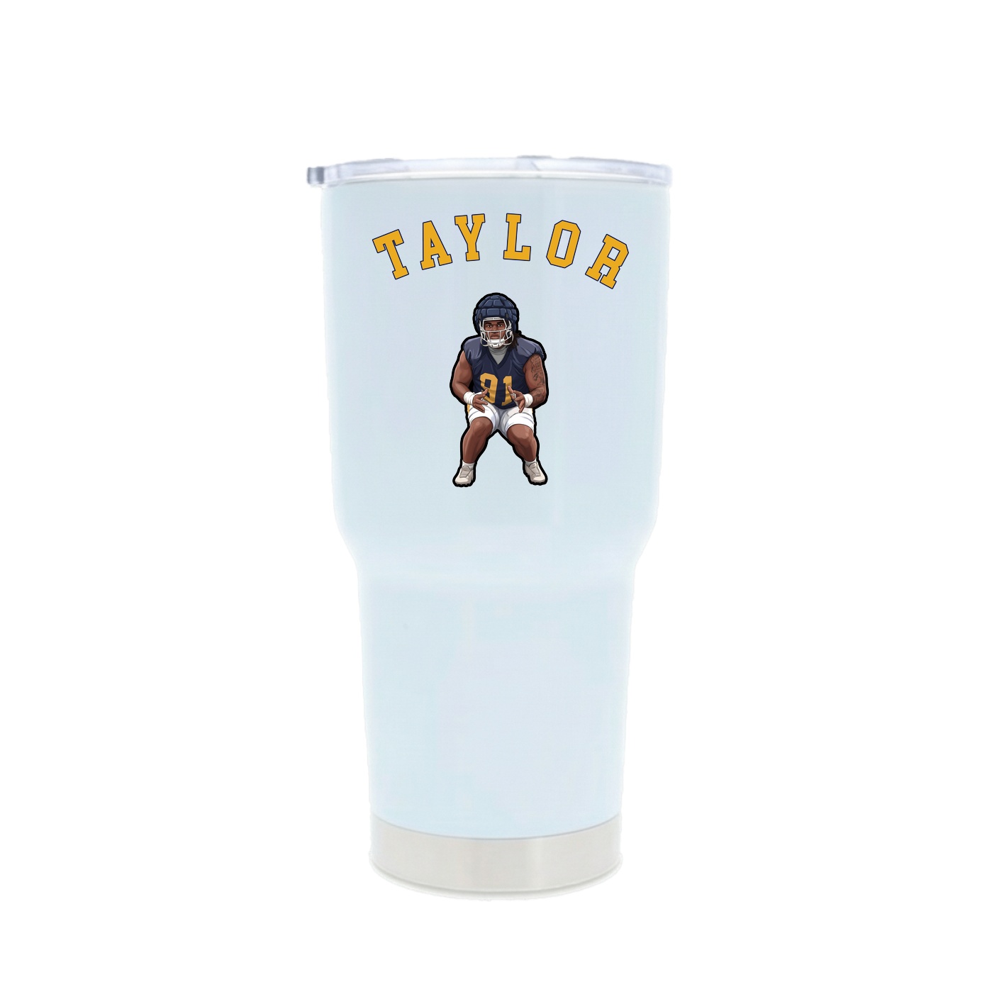 30oz Stainless Steel Tumbler — Shirsey Arch in White
