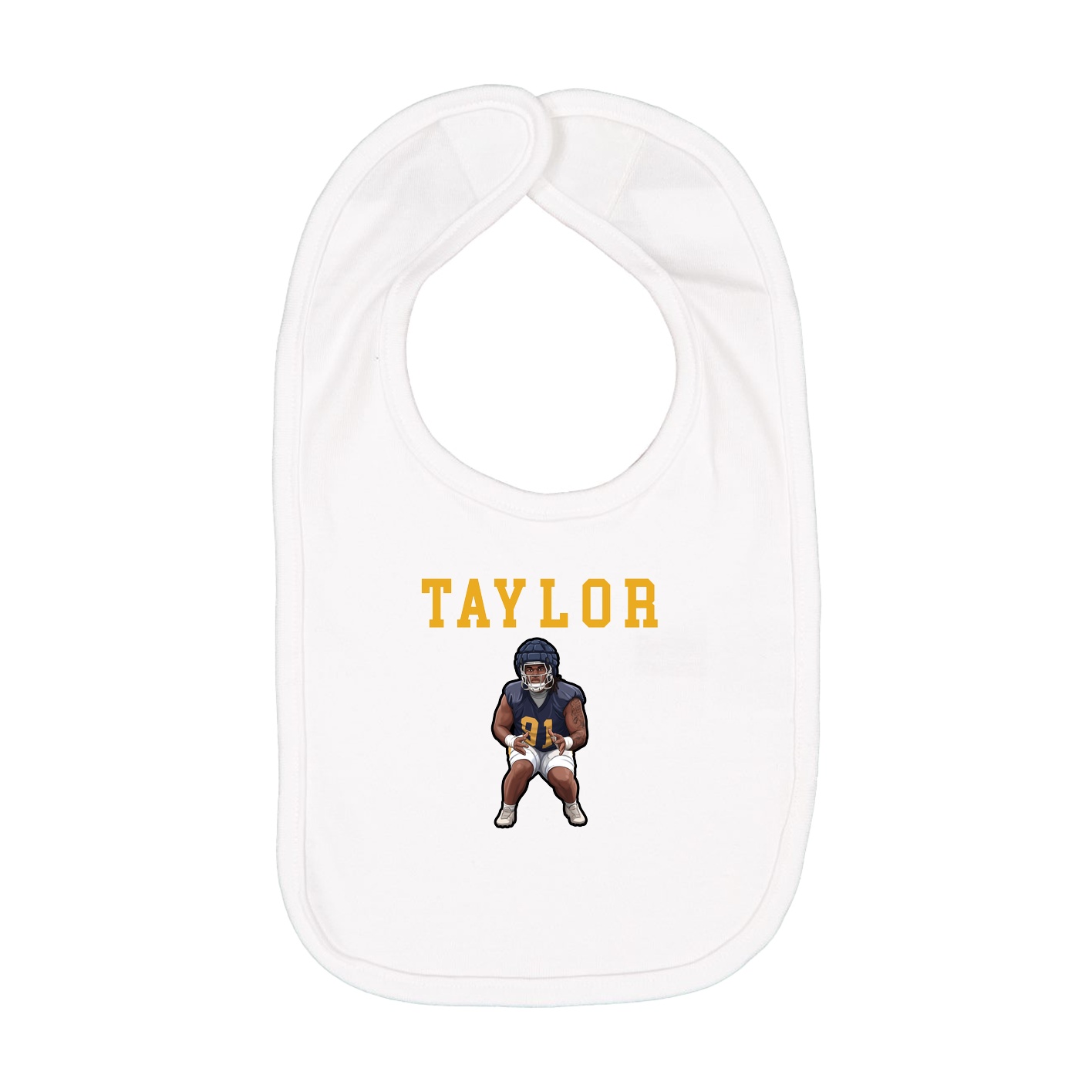 Infant Bib — Shirsey in White