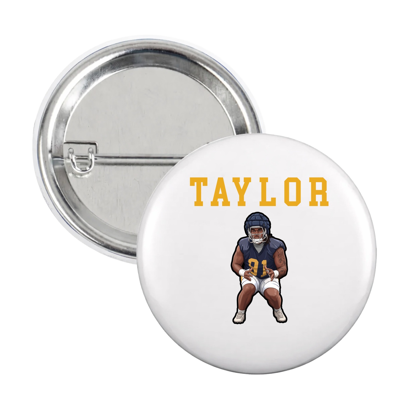 Game Day Button — Shirsey in White