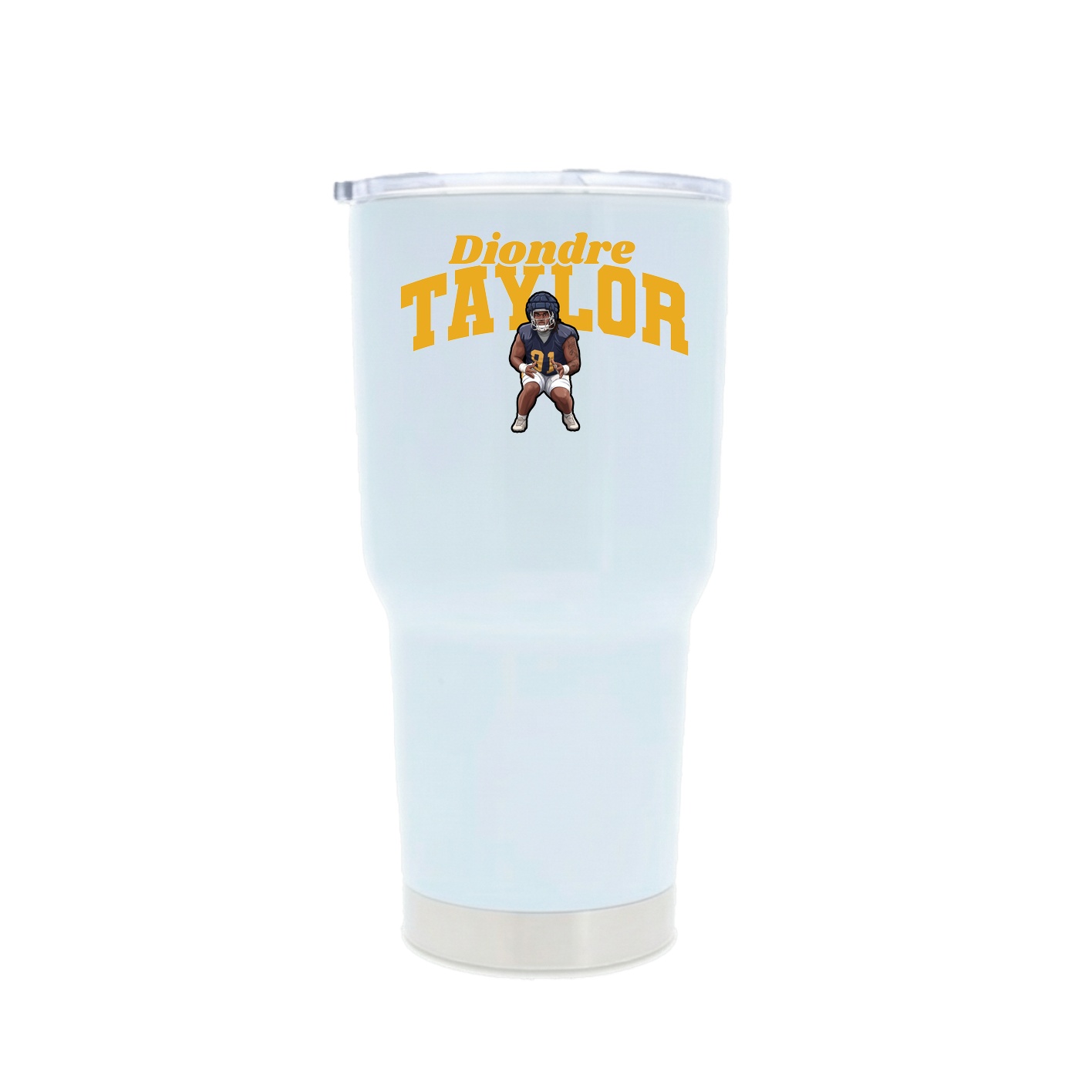 30oz Stainless Steel Tumbler — Signature Arch in White