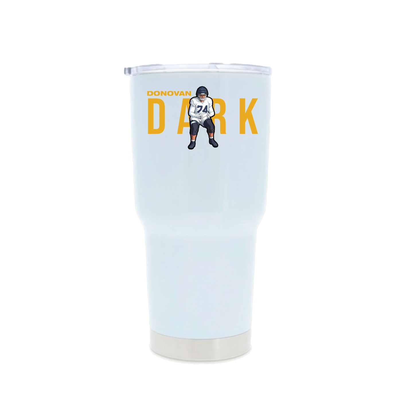 30oz Stainless Steel Tumbler — Player Name in White