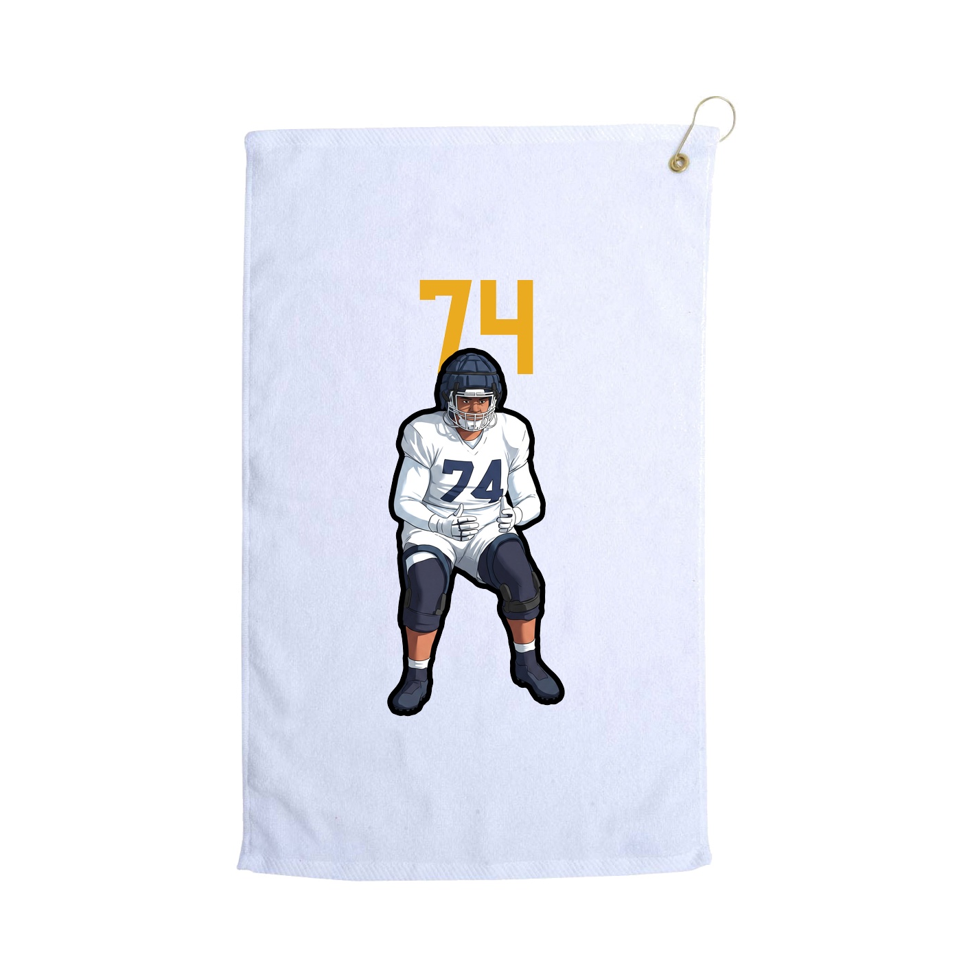 Golf Towel — Number Top in White