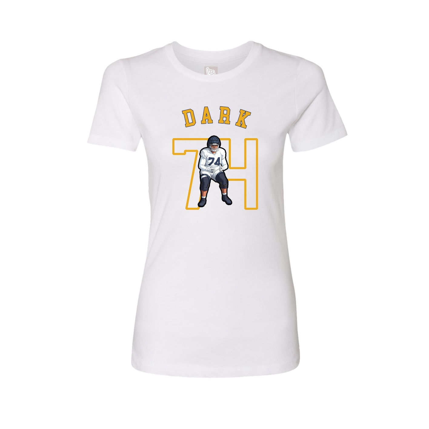 Fitted Women's Tee — Shirsey Arch in White