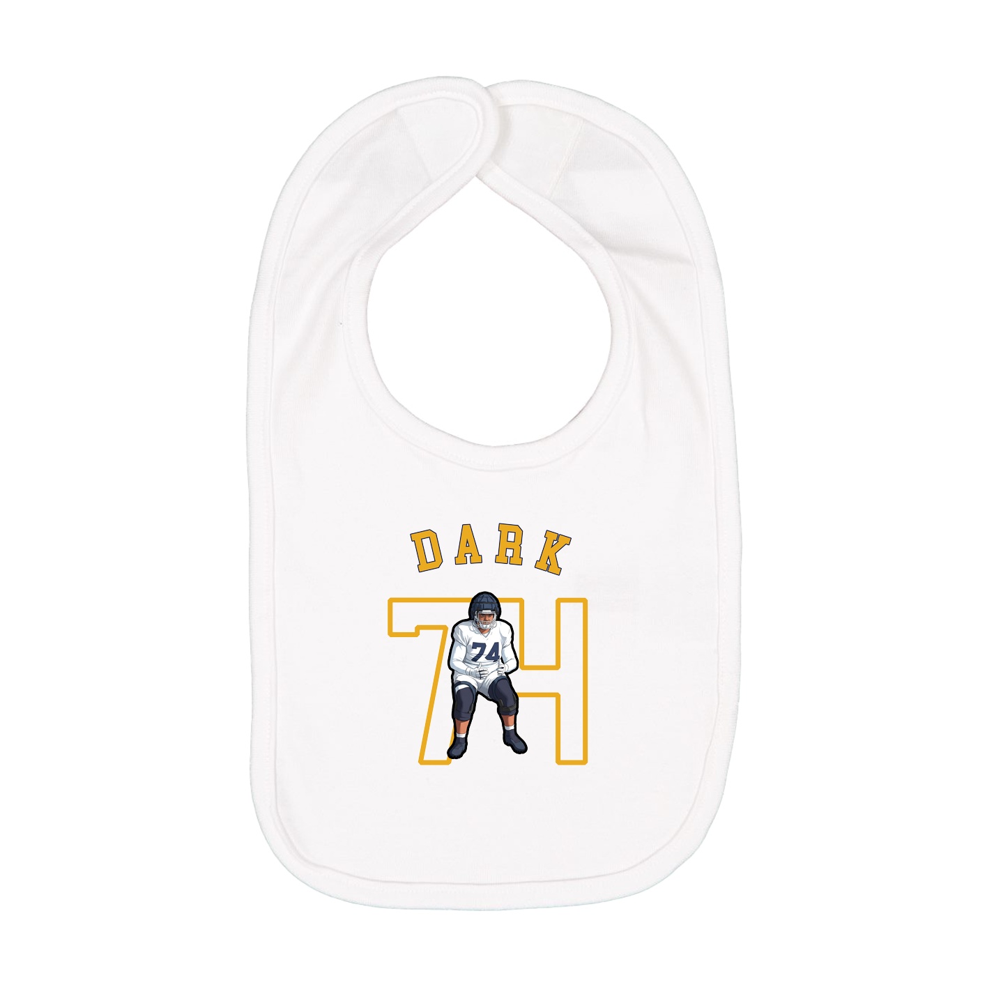 Infant Bib — Shirsey Arch in White