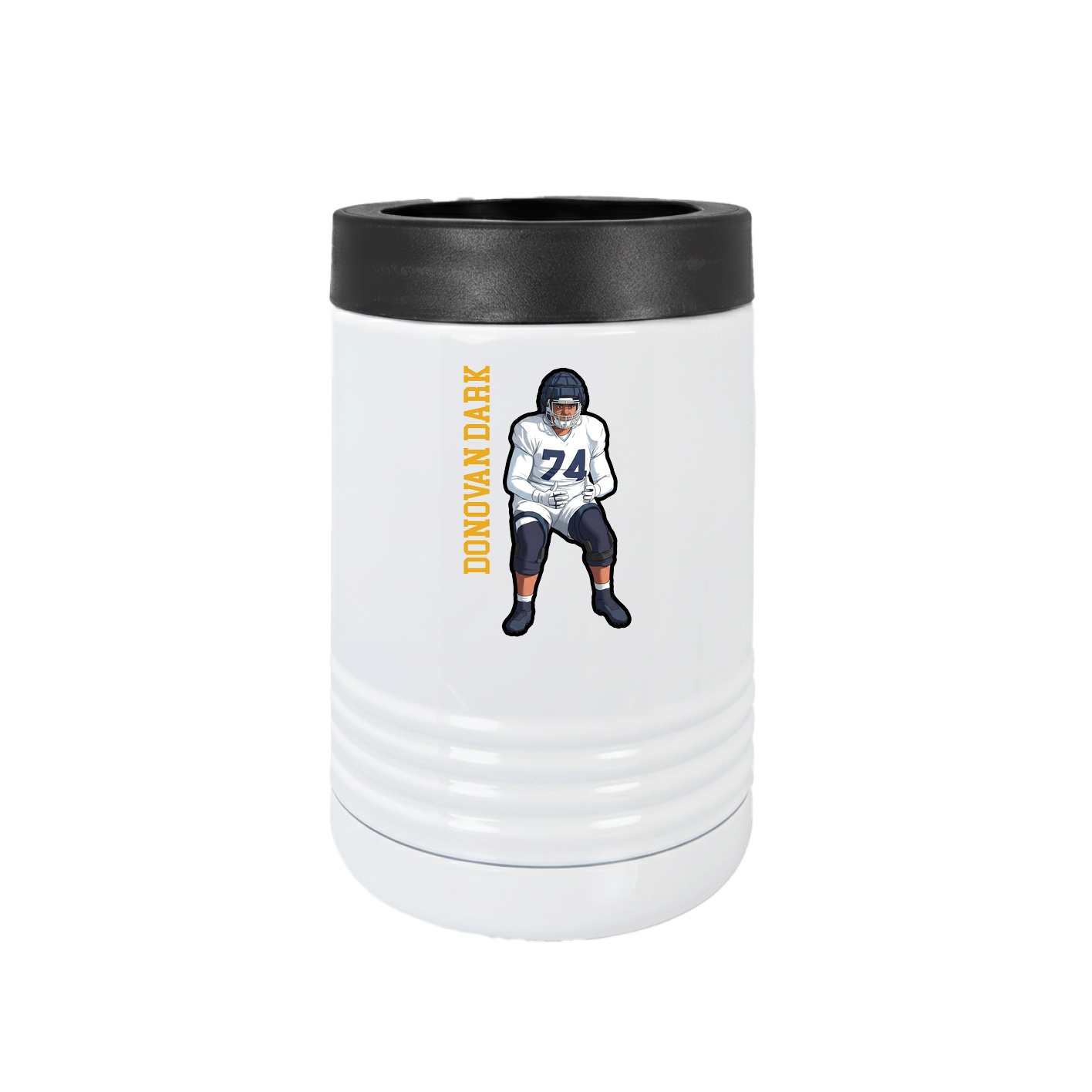 Beverage Holder — Name Vertical in White