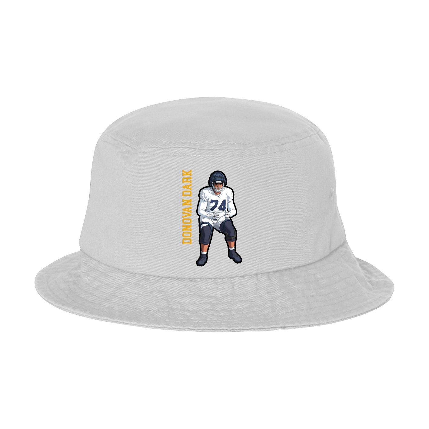 Bucket Cap — Name Vertical in White