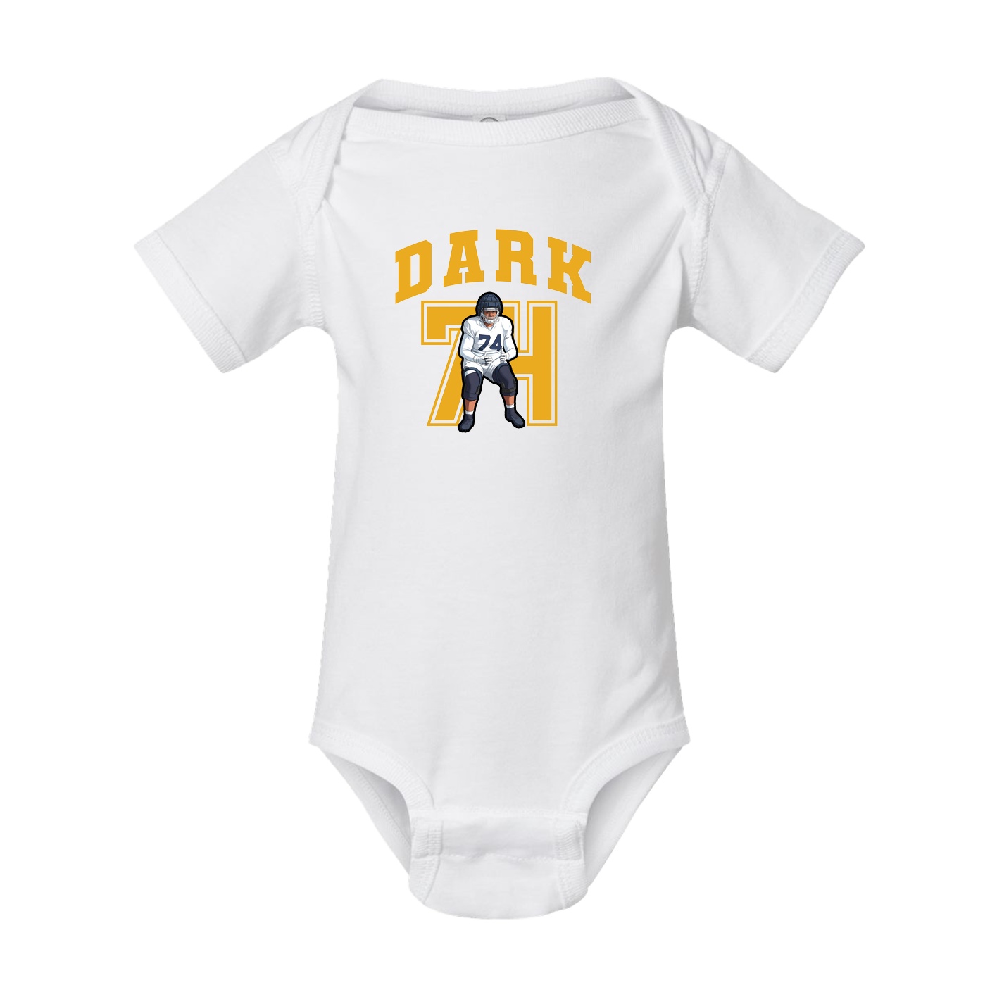 Baby Onesie — Number in White