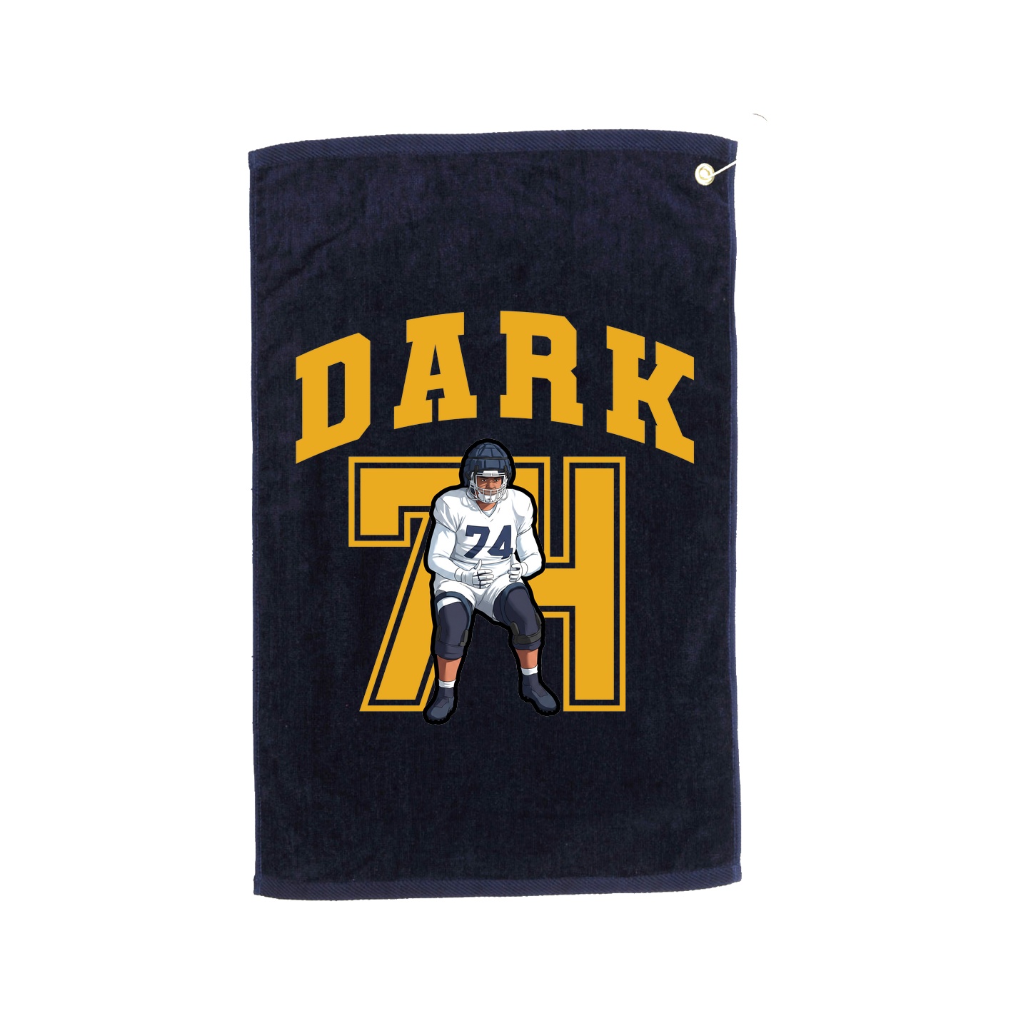 Golf Towel — Number in Navy