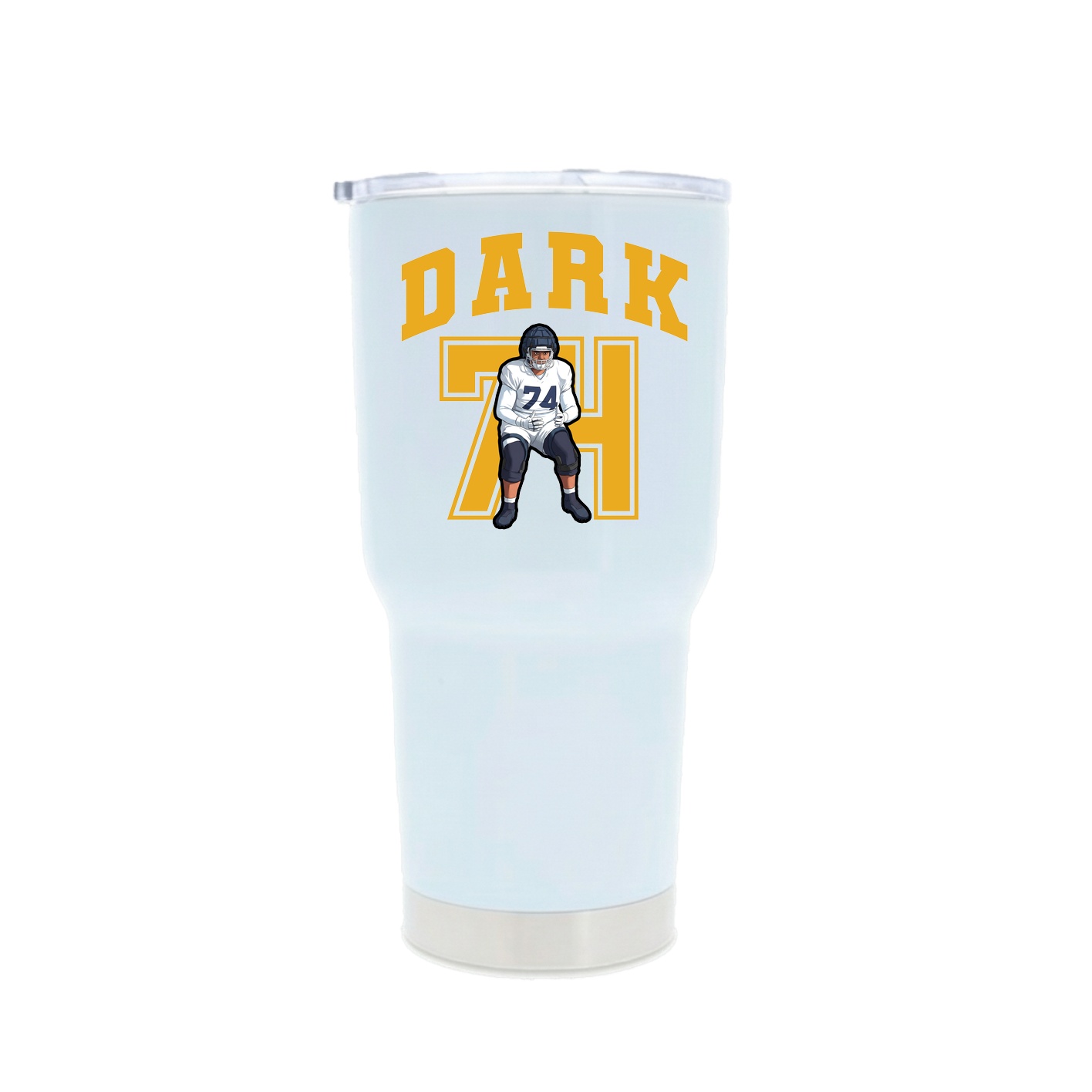30oz Stainless Steel Tumbler — Number in White