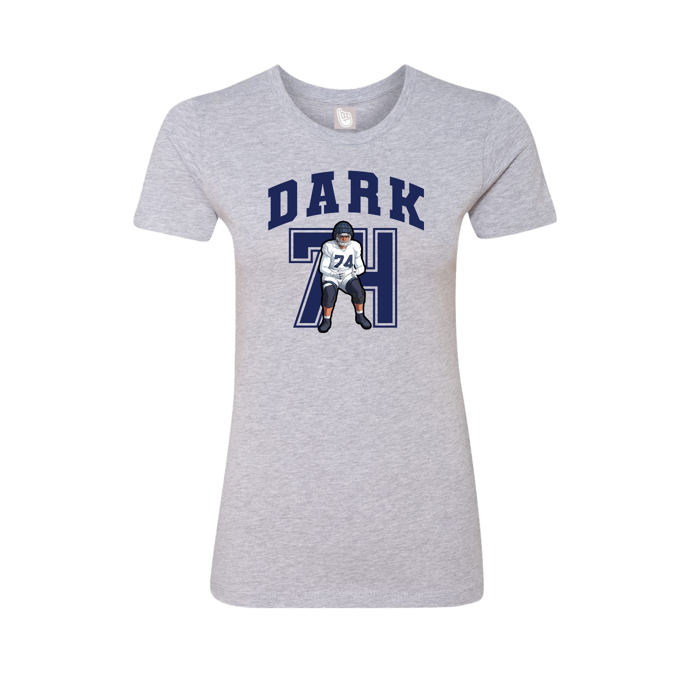 Fitted Women's Tee — Number in Grey
