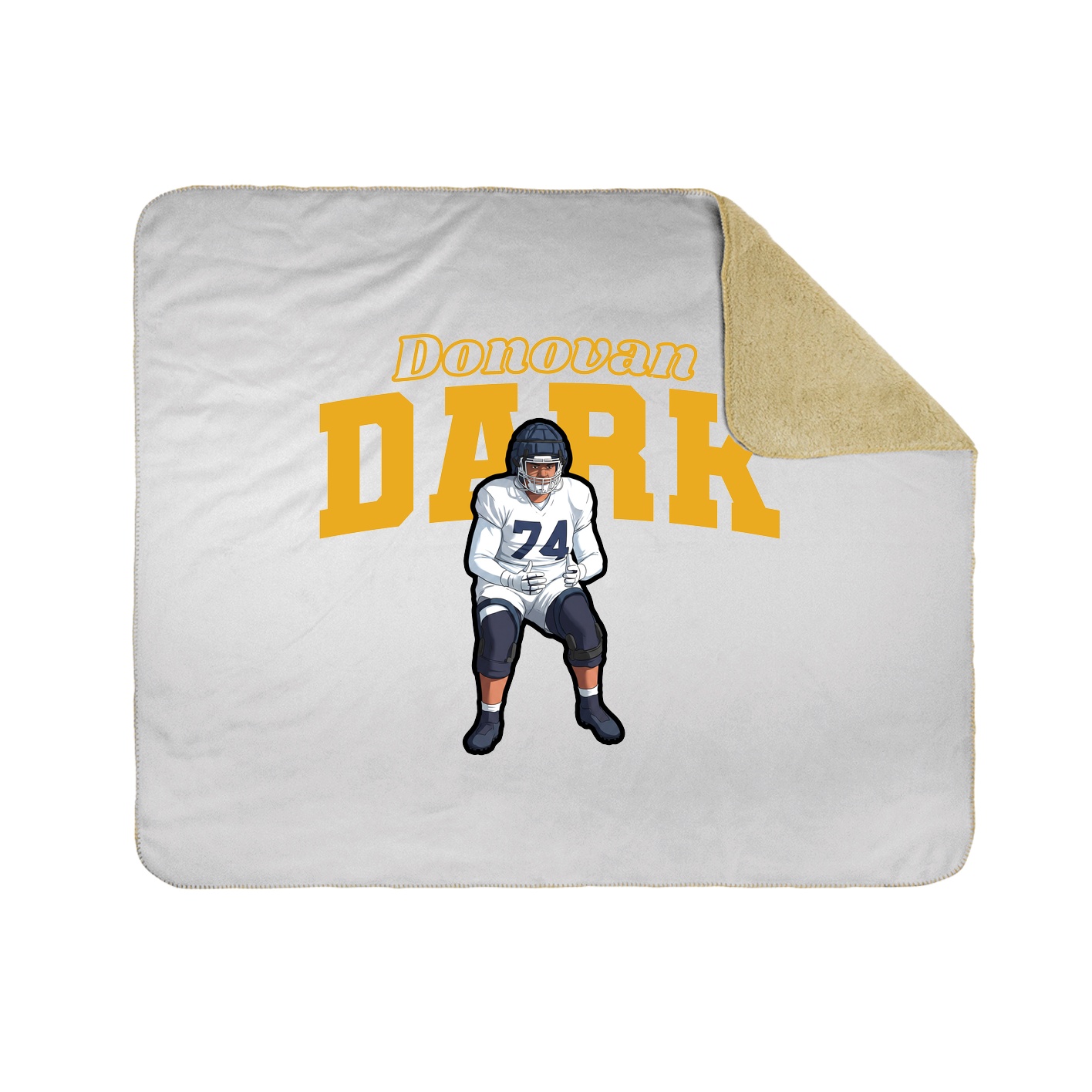 Throw Blanket — Name Arch in White