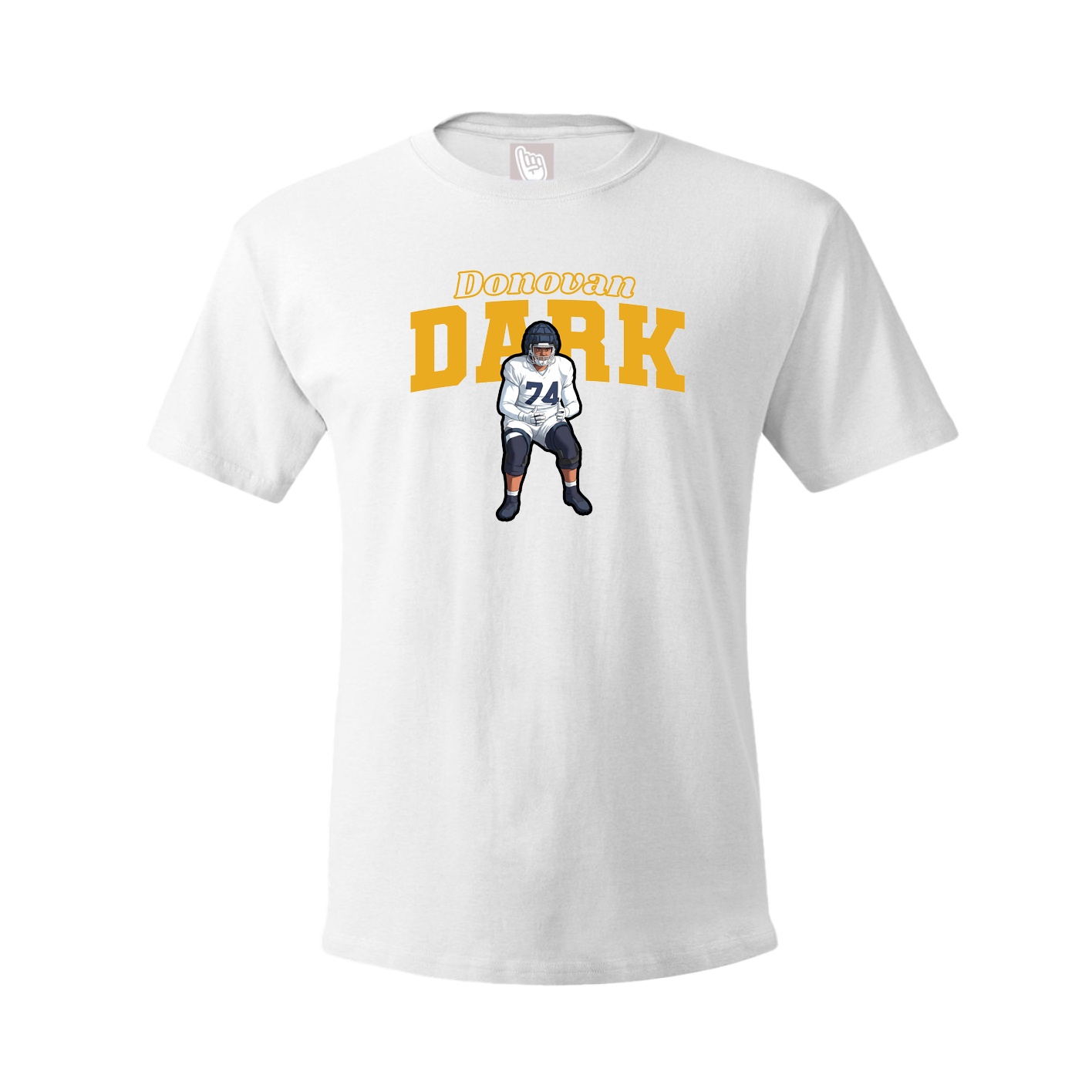 Youth Tee — Name Arch in White