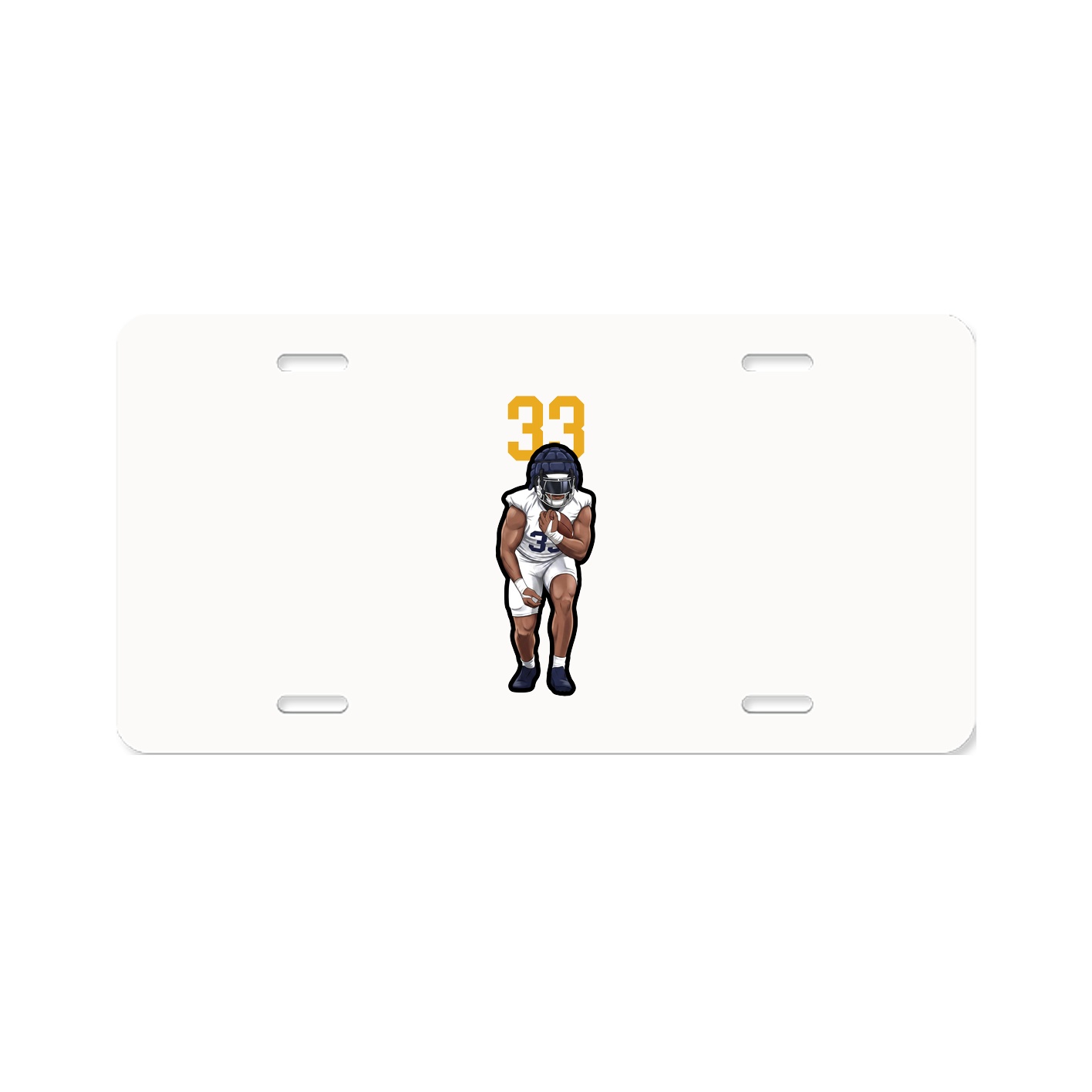 License Plate — Number Top in Classic