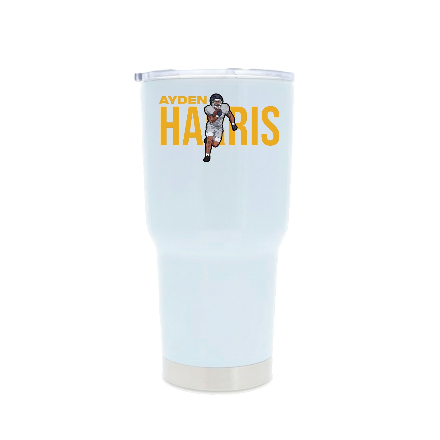 30oz Stainless Steel Tumbler — Player Name in White