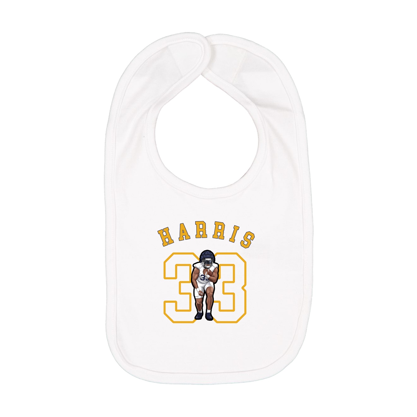 Infant Bib — Shirsey Arch in White