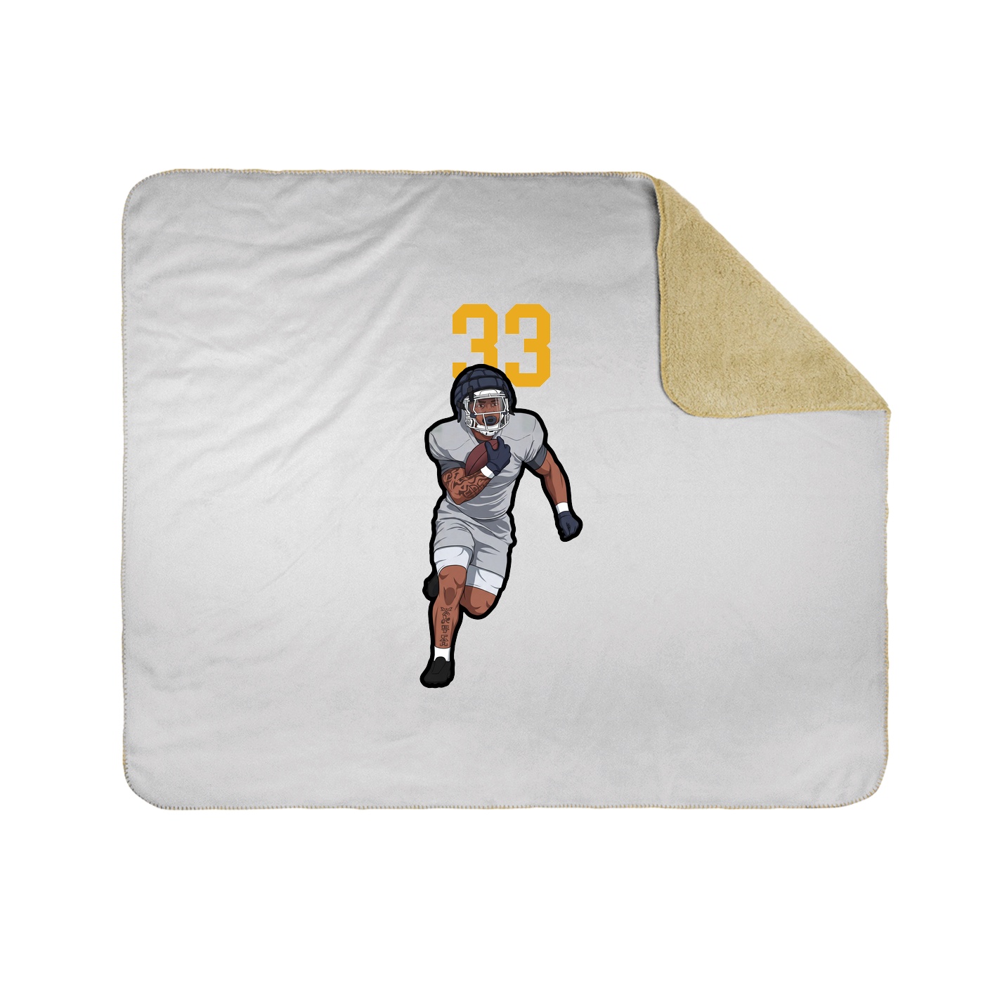Throw Blanket — Number Top in White