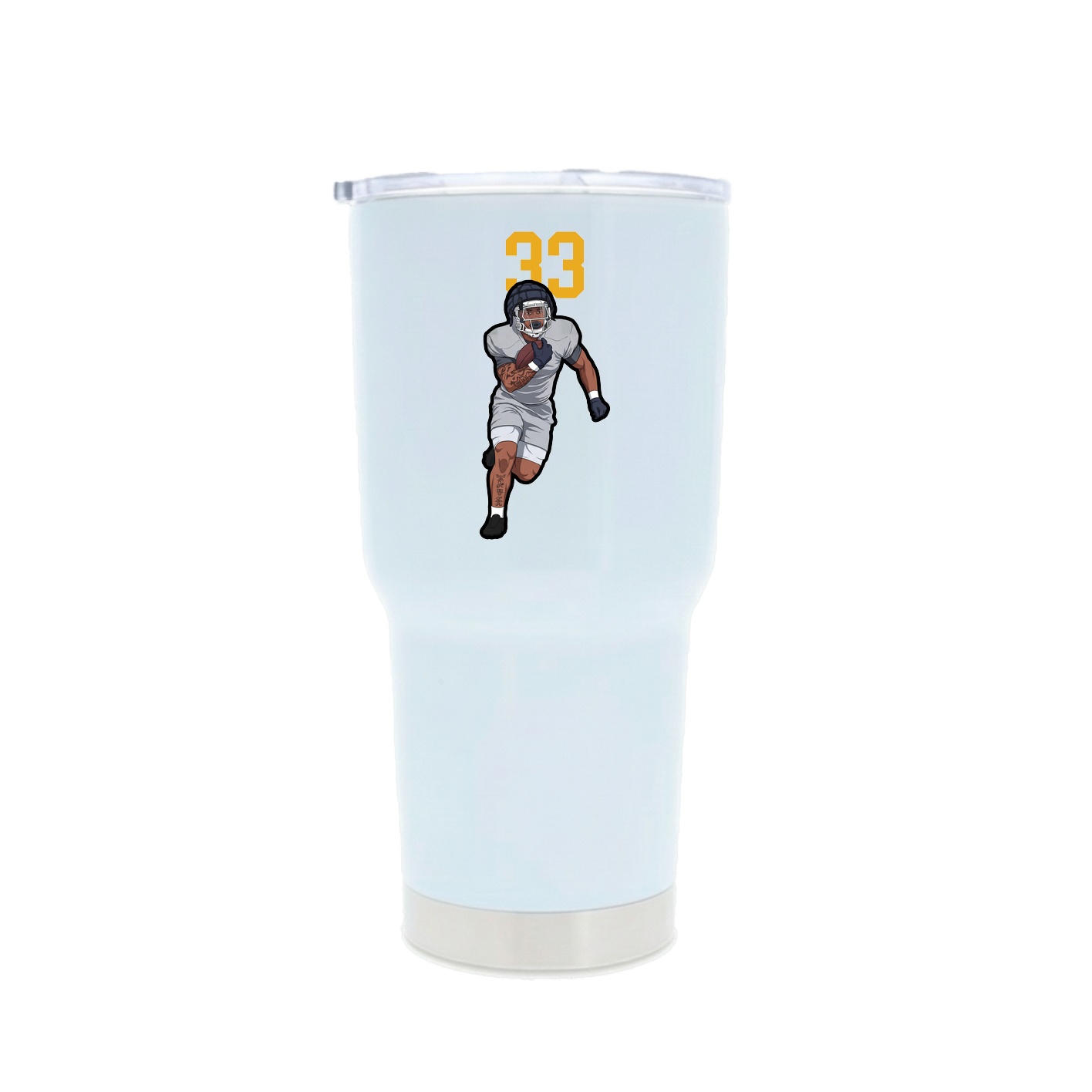 30oz Stainless Steel Tumbler — Number Top in White
