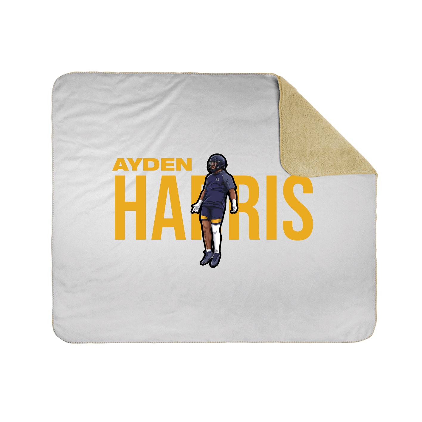 Throw Blanket — Player Name in White