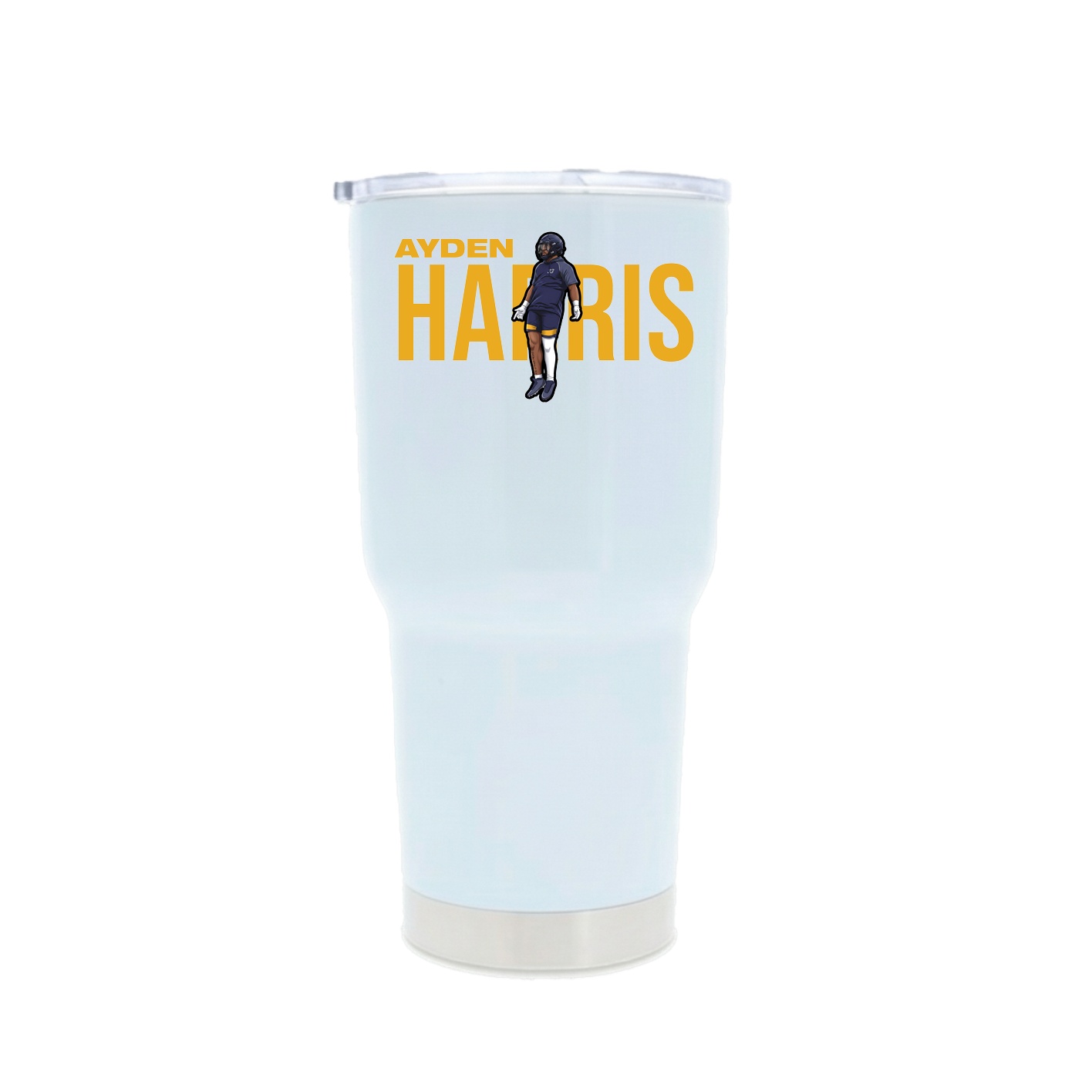 30oz Stainless Steel Tumbler — Player Name in White