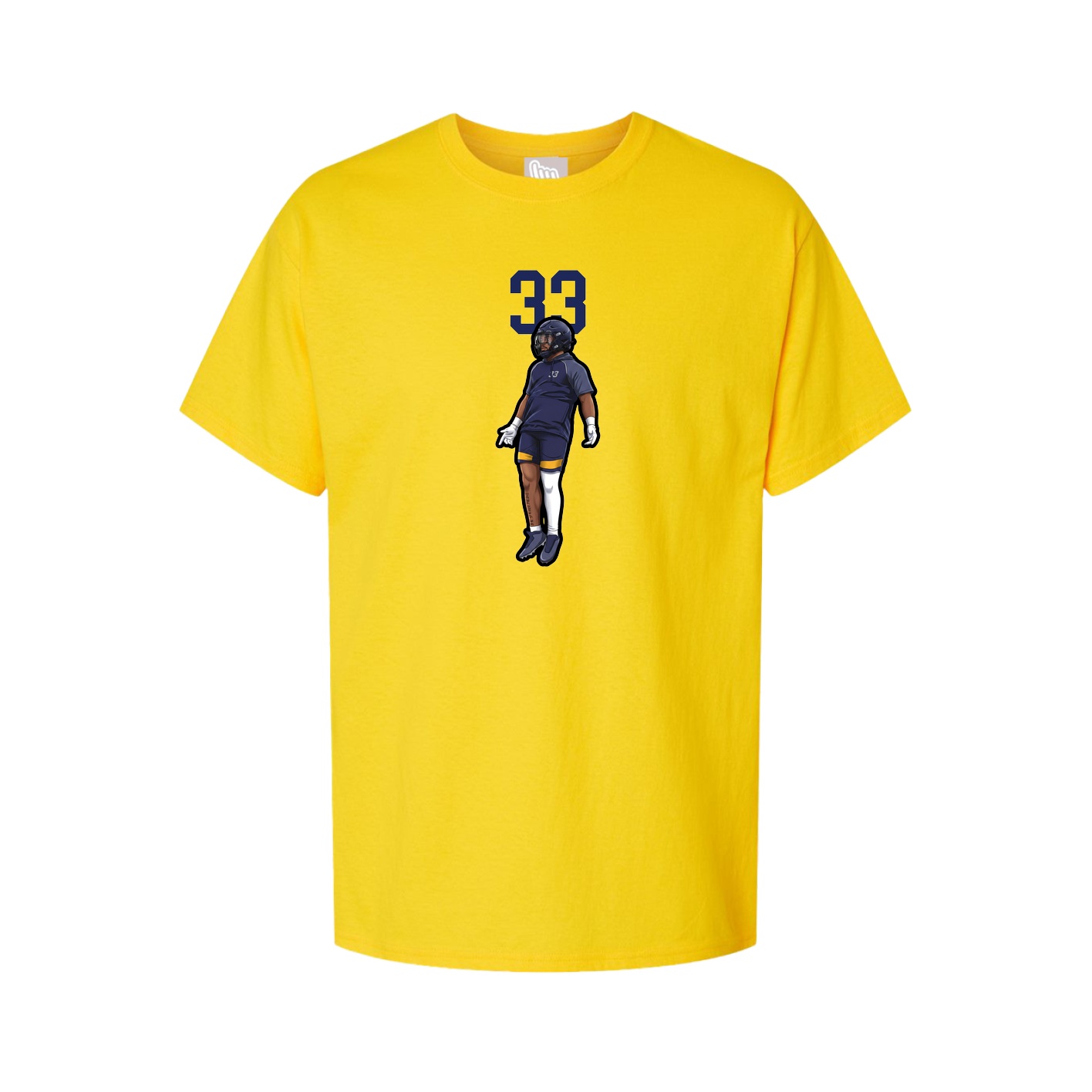 Youth Tee — Number Top in Gold