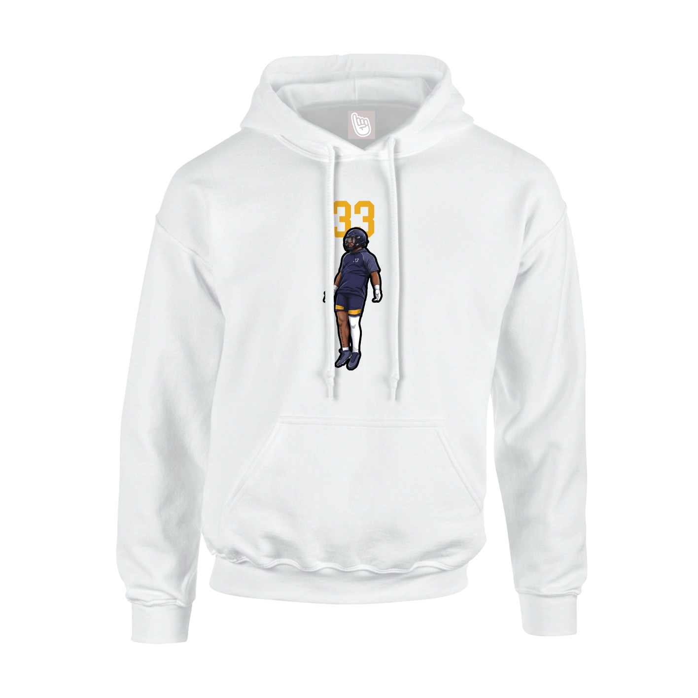 Hoodie — Number Top in White