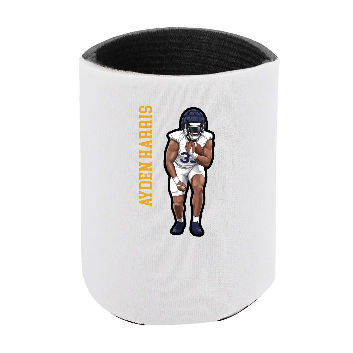 Can Holder — Name Vertical in White