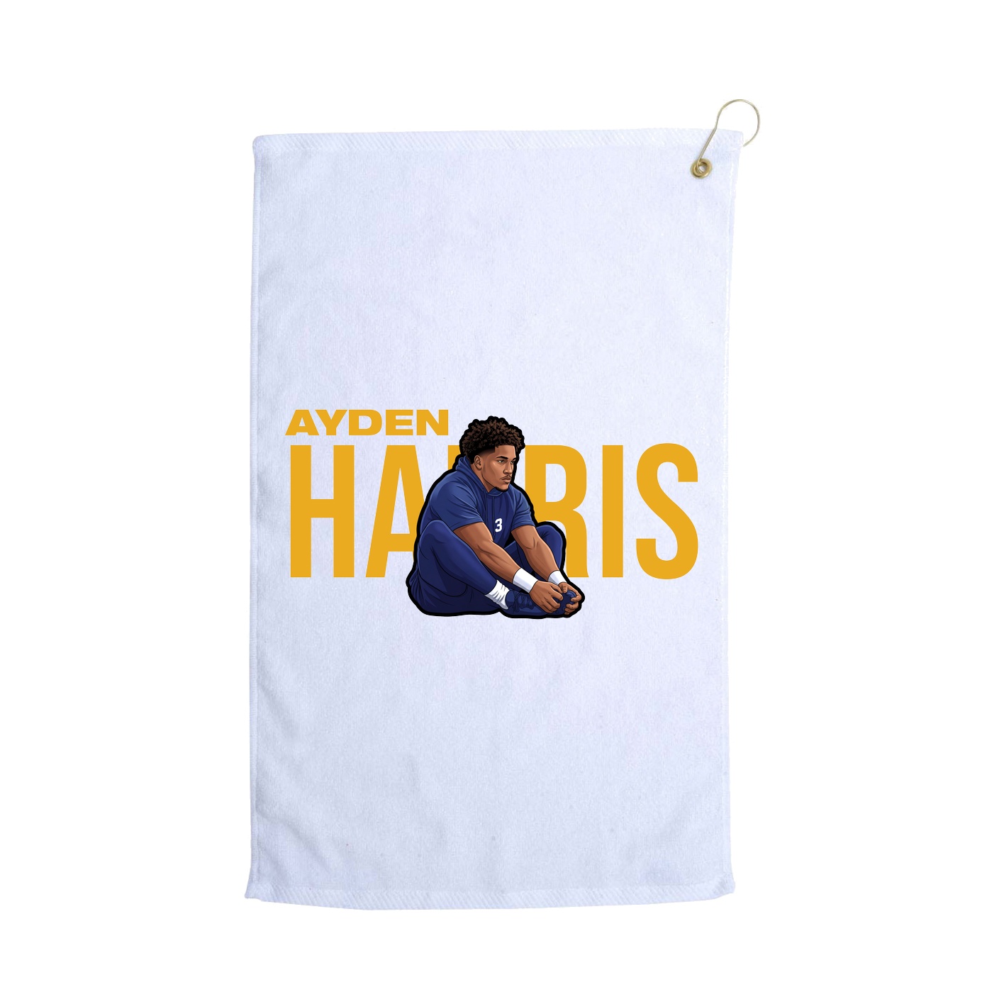 Golf Towel — Player Name in White