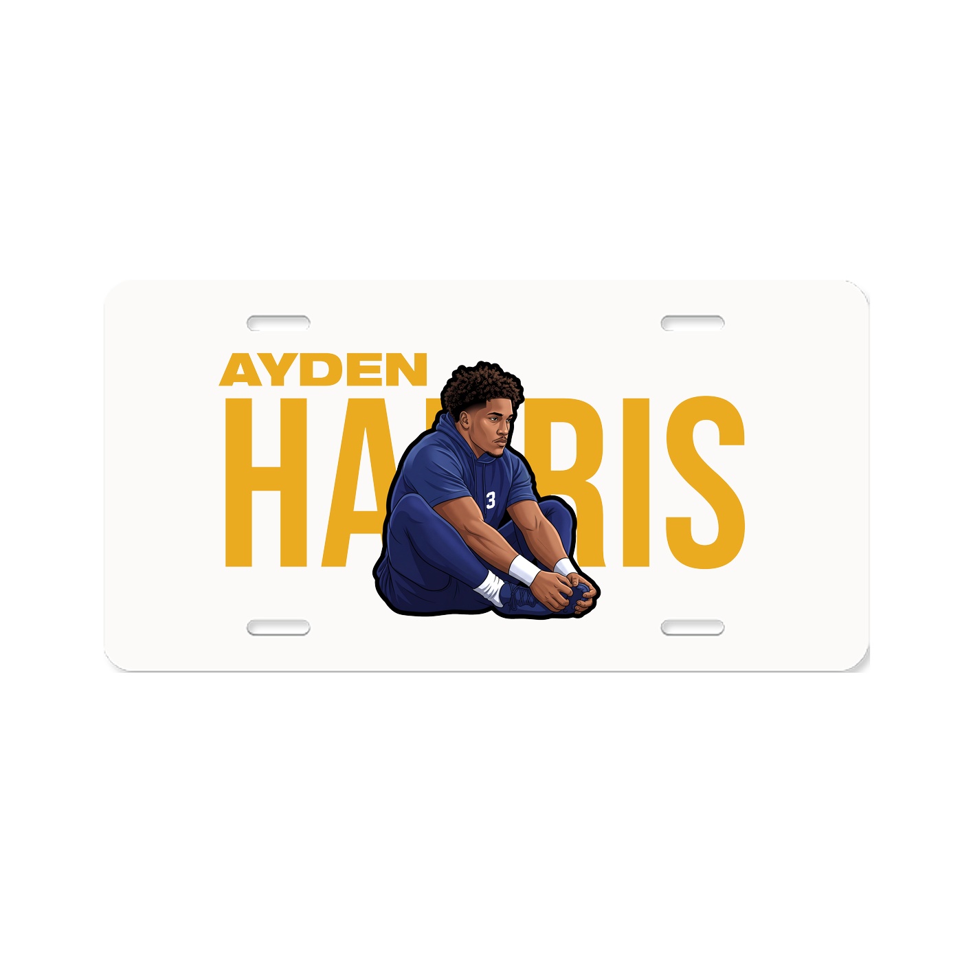 License Plate — Player Name in Classic