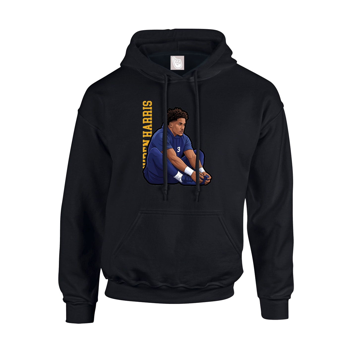 Youth Hoodie — Name Vertical in Black
