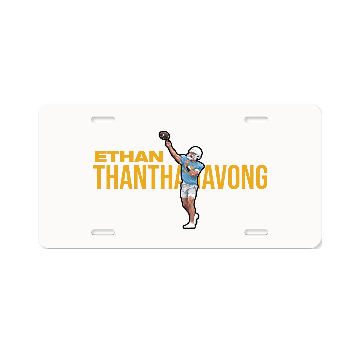 License Plate — Player Name in Classic