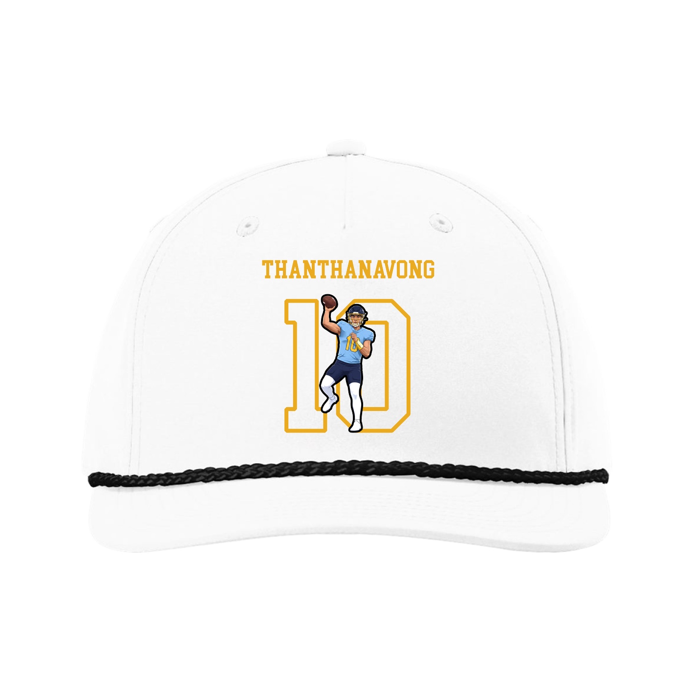 Five-Panel Classic Rope Cap — Shirsey in White