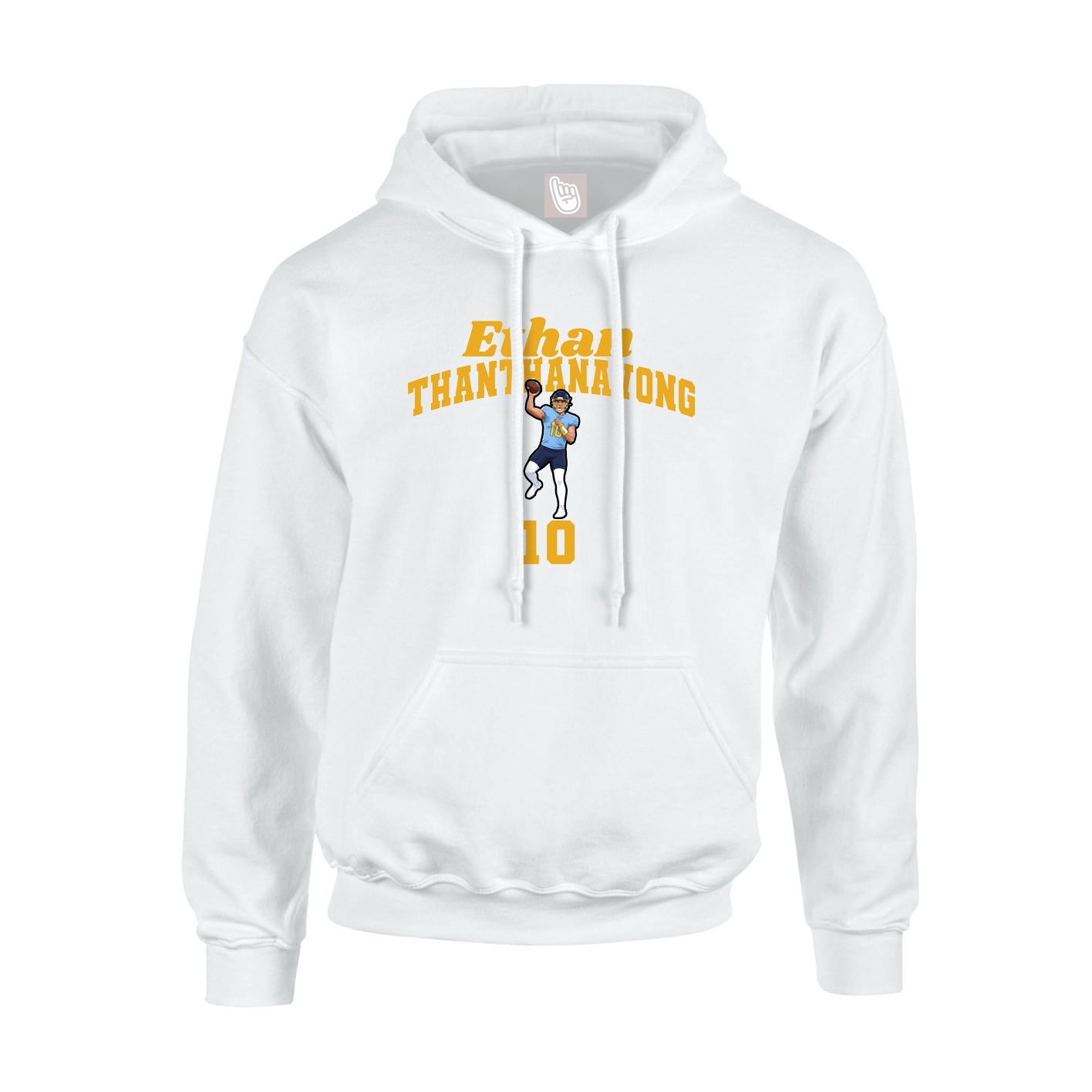 Hoodie — Signature Arch in White
