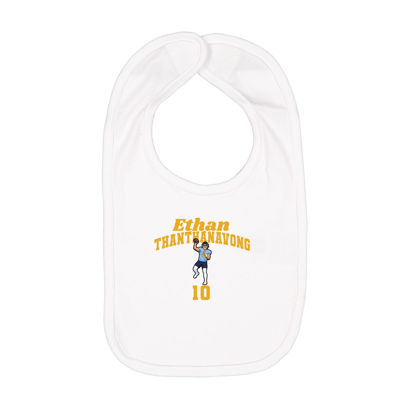 Infant Bib — Signature Arch in White