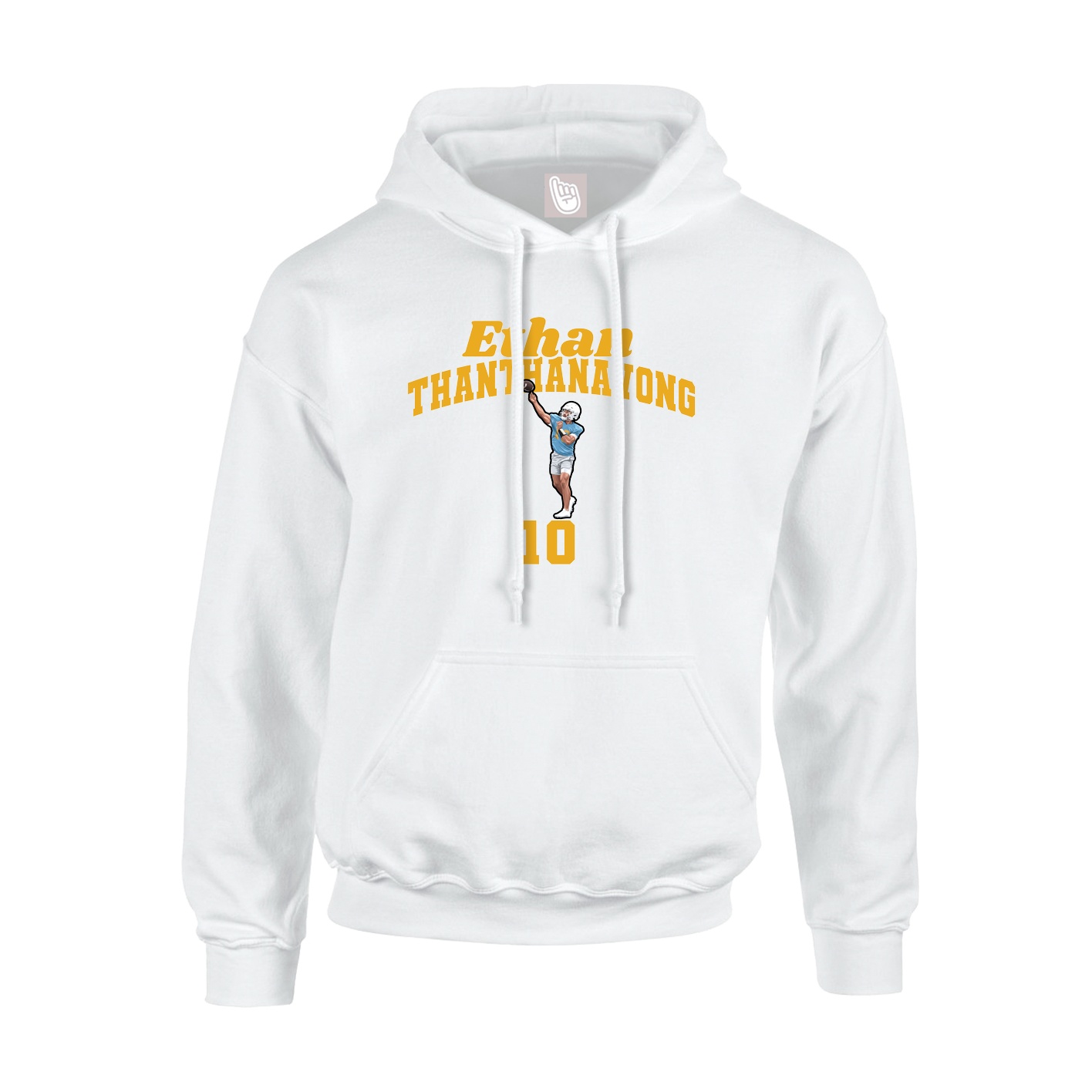 Hoodie — Signature Arch in White