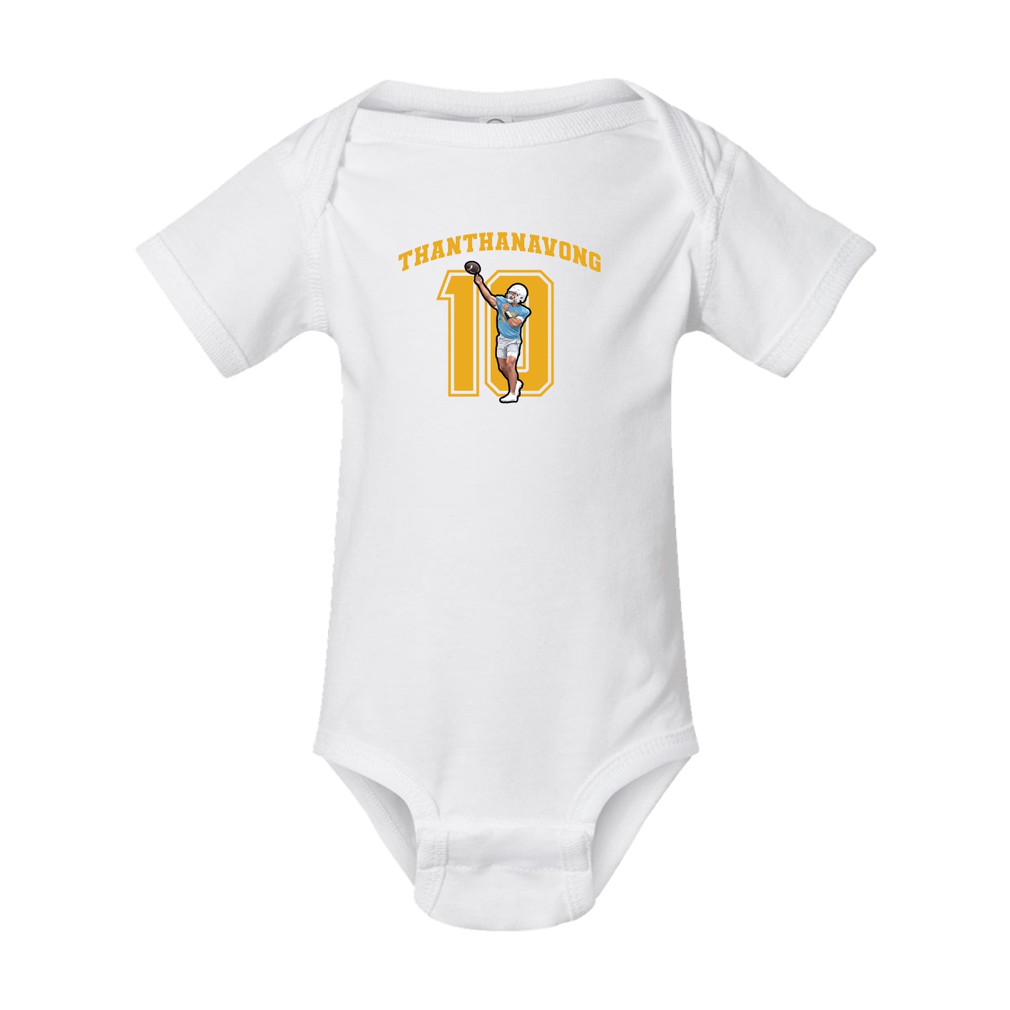 Baby Onesie — Number in White