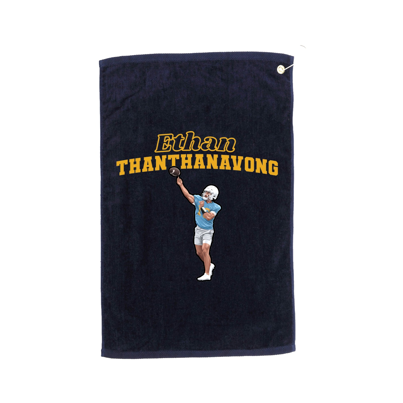 Golf Towel — Name Arch in Navy